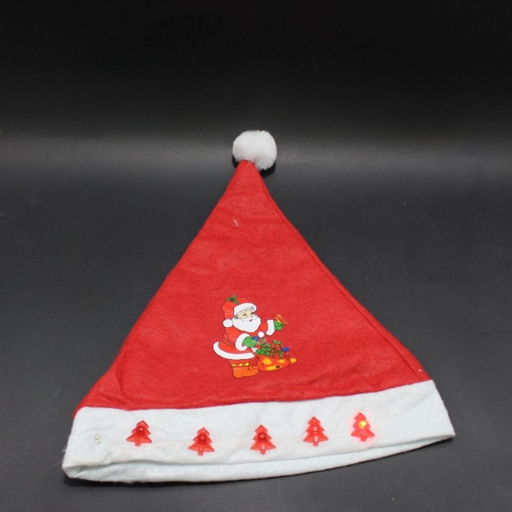 Gorro navideño con luz y estampado 2 ta