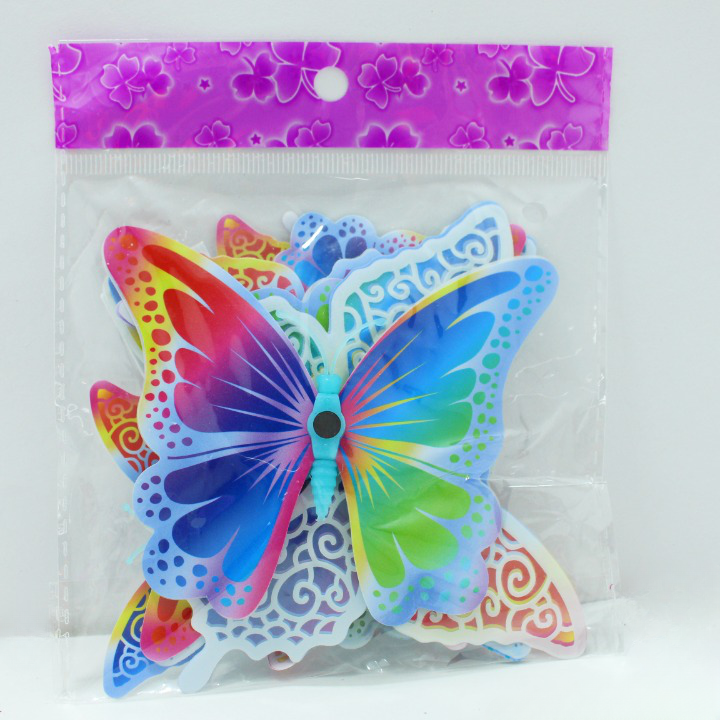 Mariposas decorativas x12 neon