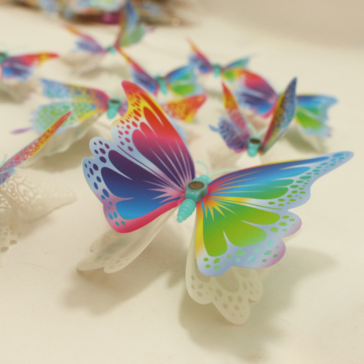 Miniatura 2 de Mariposas decorativas x12 neon