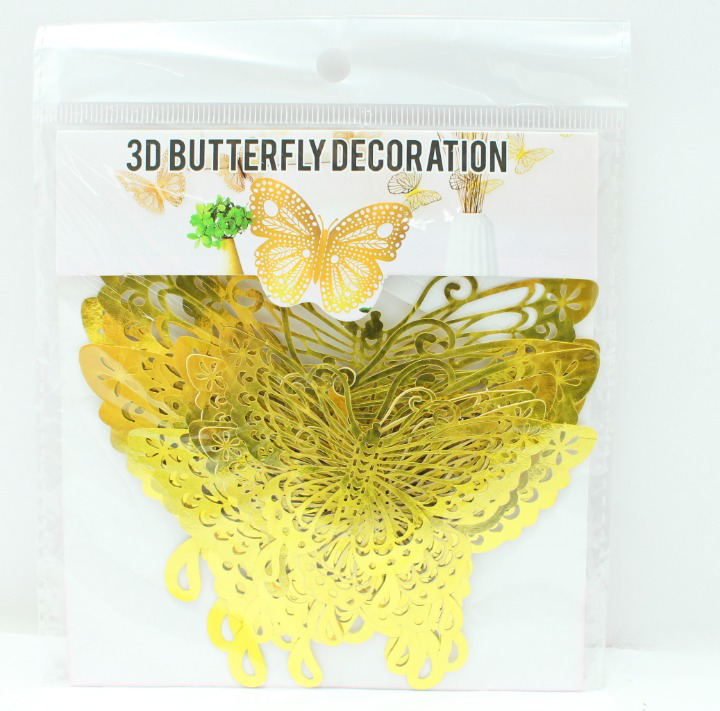 Mariposas decorativas x12 huecas