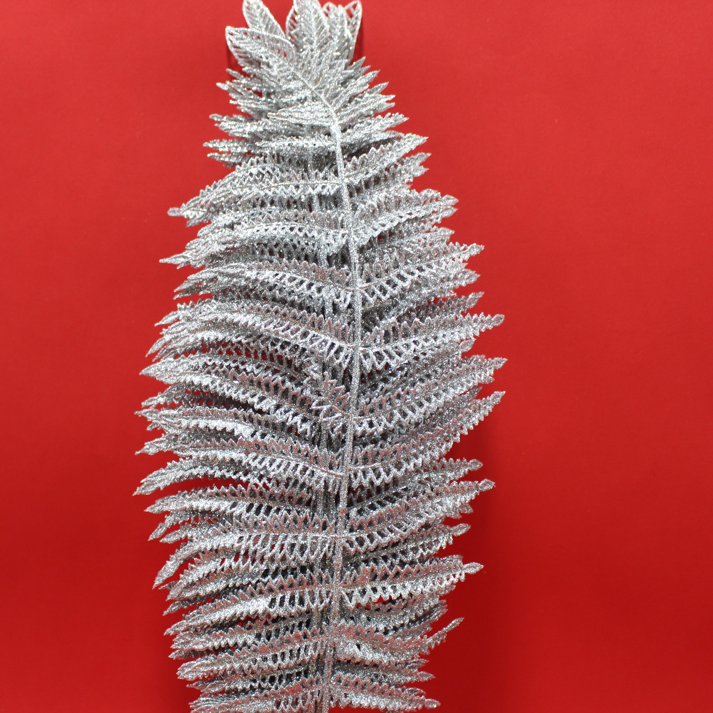 Miniatura 2 de Pin Plateado Flor navideña helecho x10