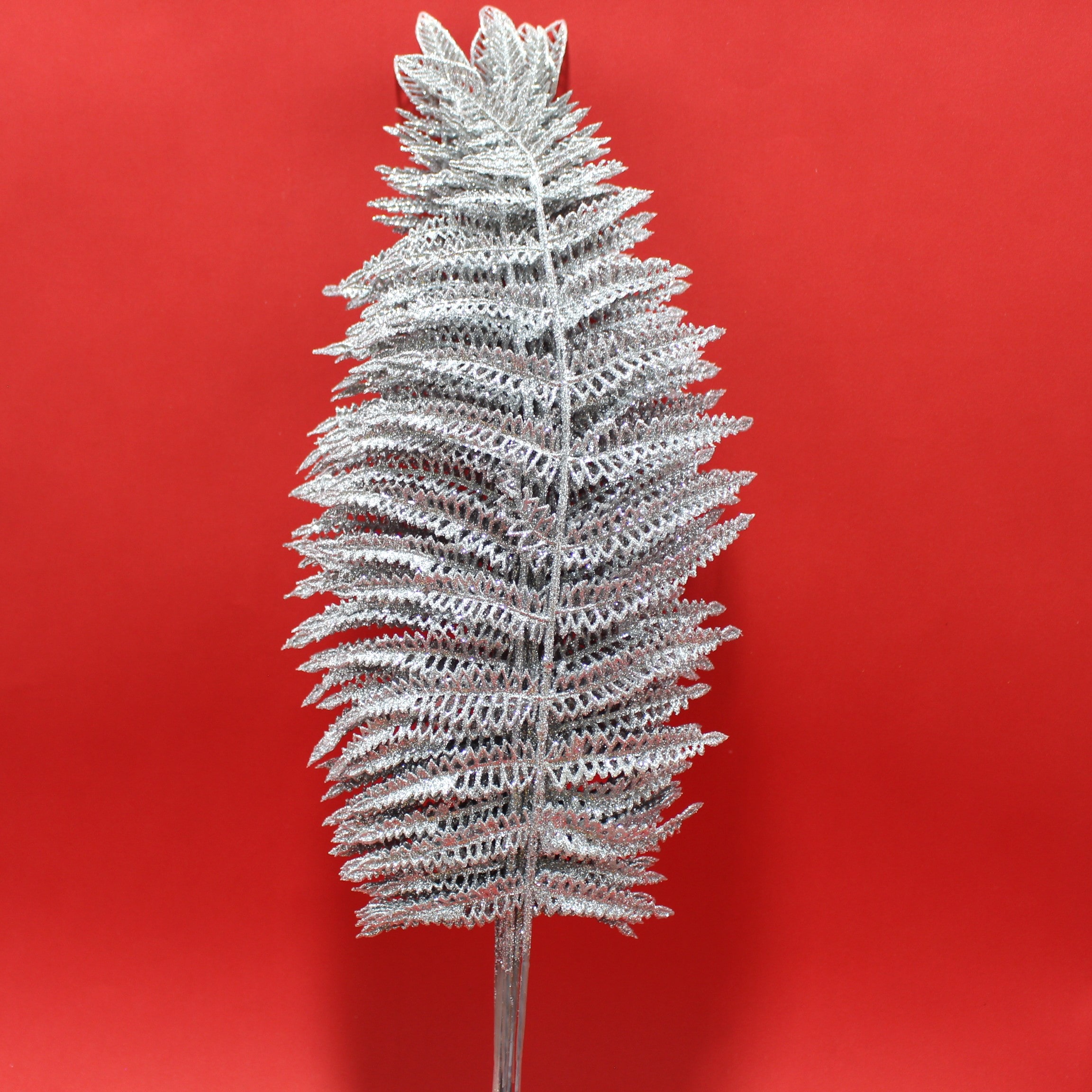 Pin Plateado Flor navideña helecho x10