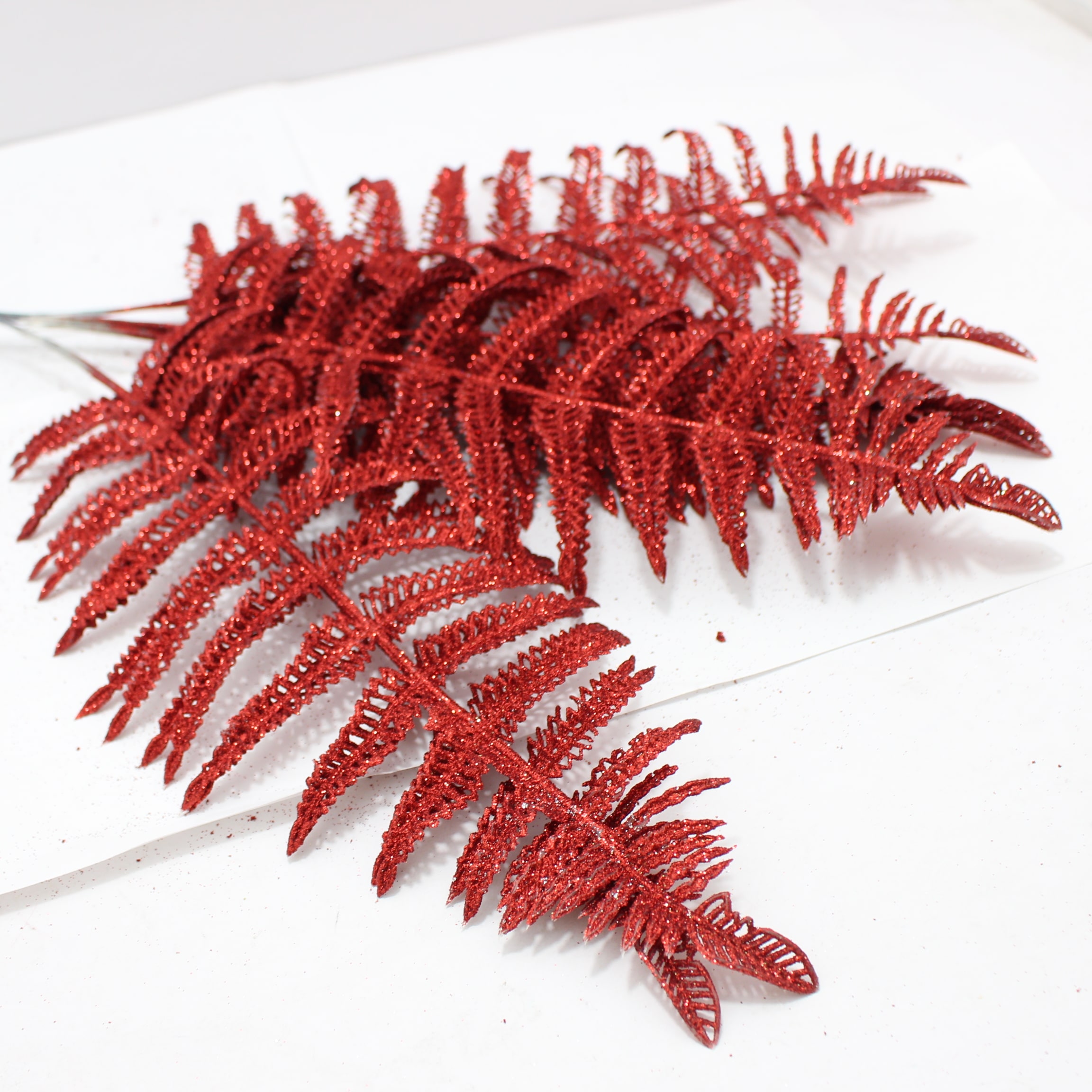 Miniatura 4 de Pin Rojo Flor navideña helecho x10