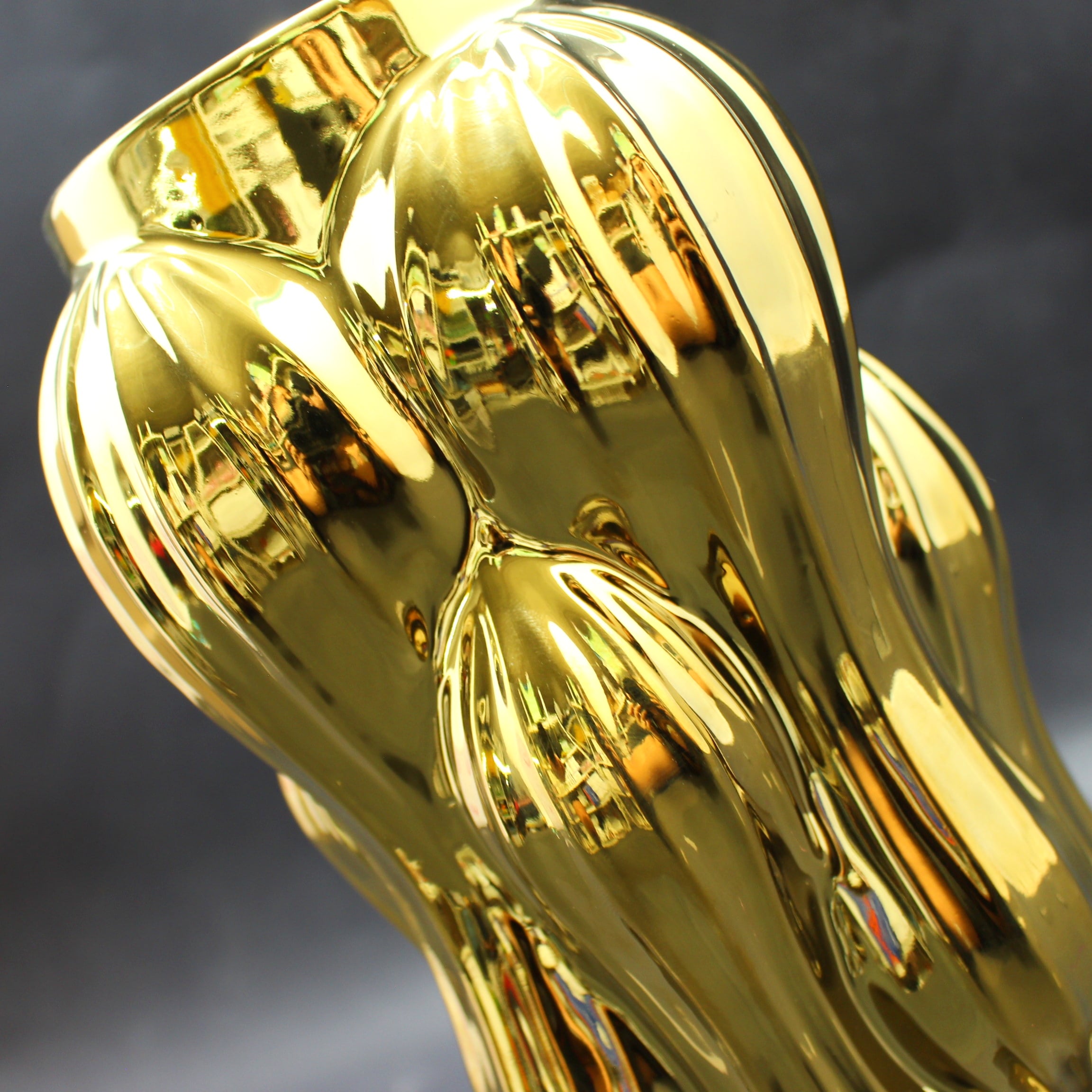 Miniatura 3 de Jarron decoratico dorado 29cm