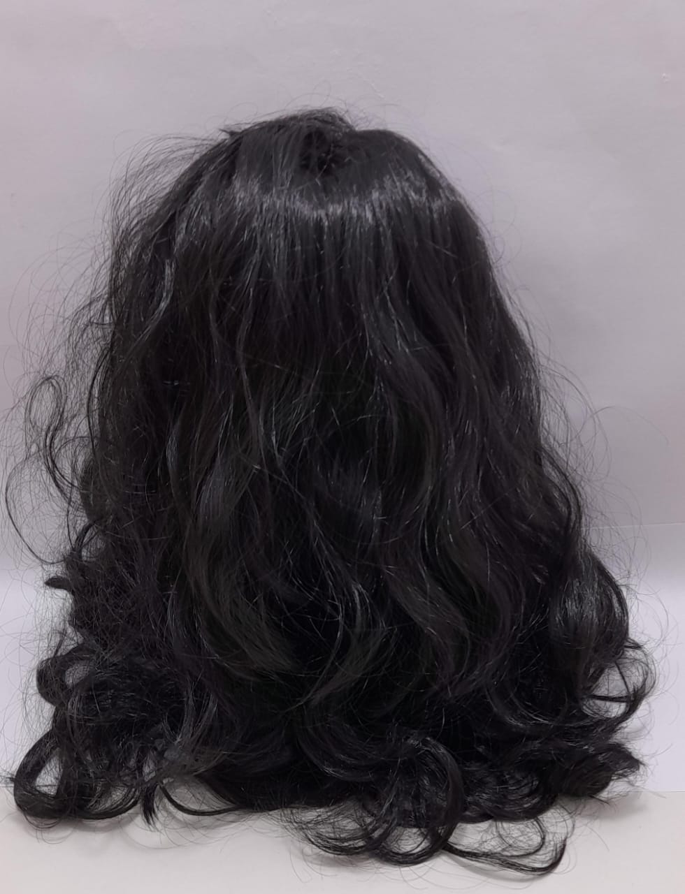 Miniatura 2 de PELUCA ONDULADA  NEGRA LARGA 50CM