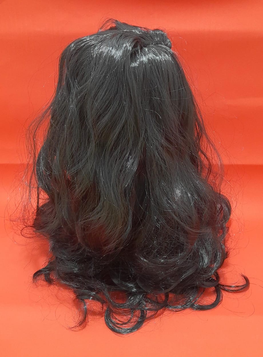 Miniatura 3 de PELUCA ONDULADA  NEGRA LARGA 50CM