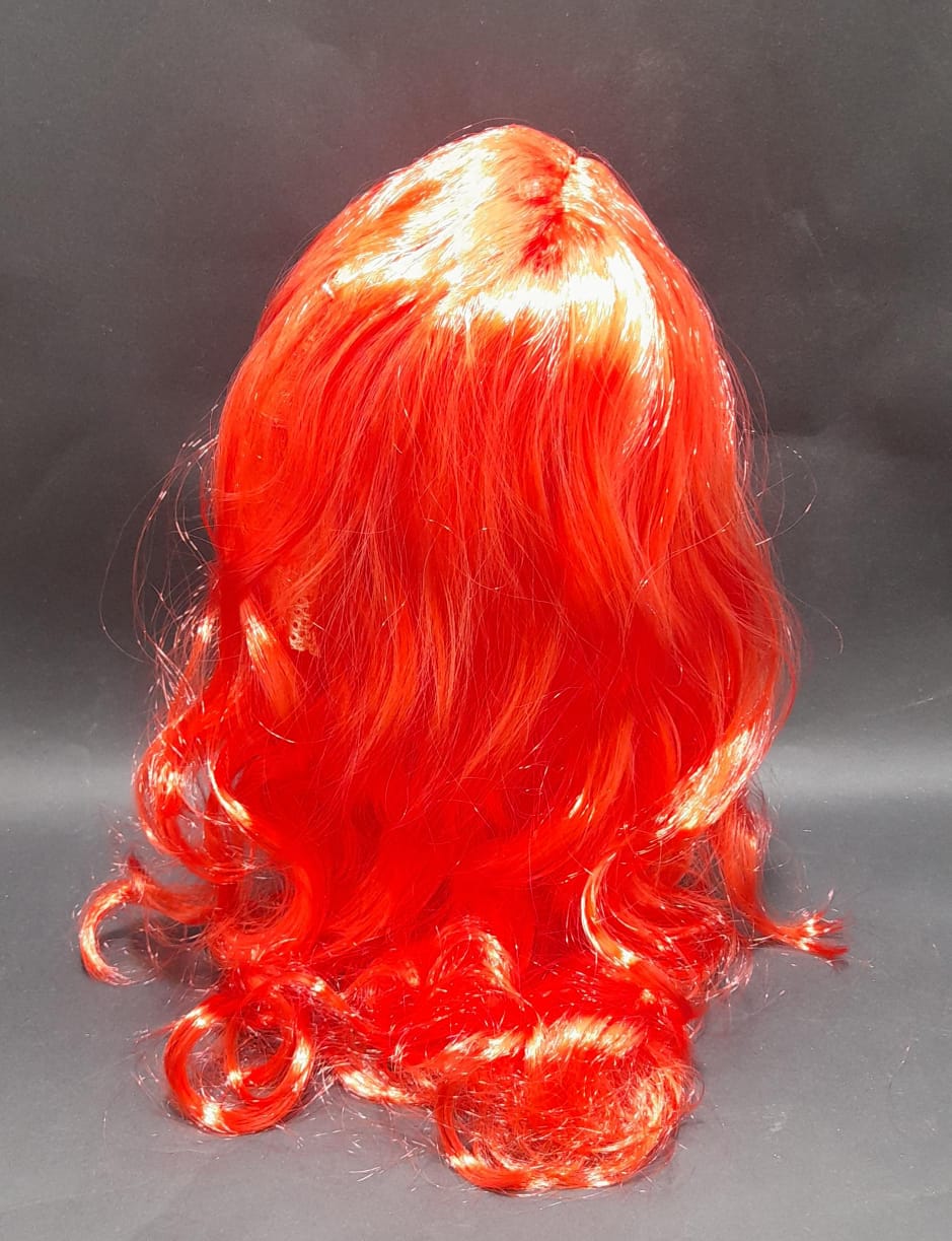 PELUCA ONDULADA  ROJA LARGA 50CM