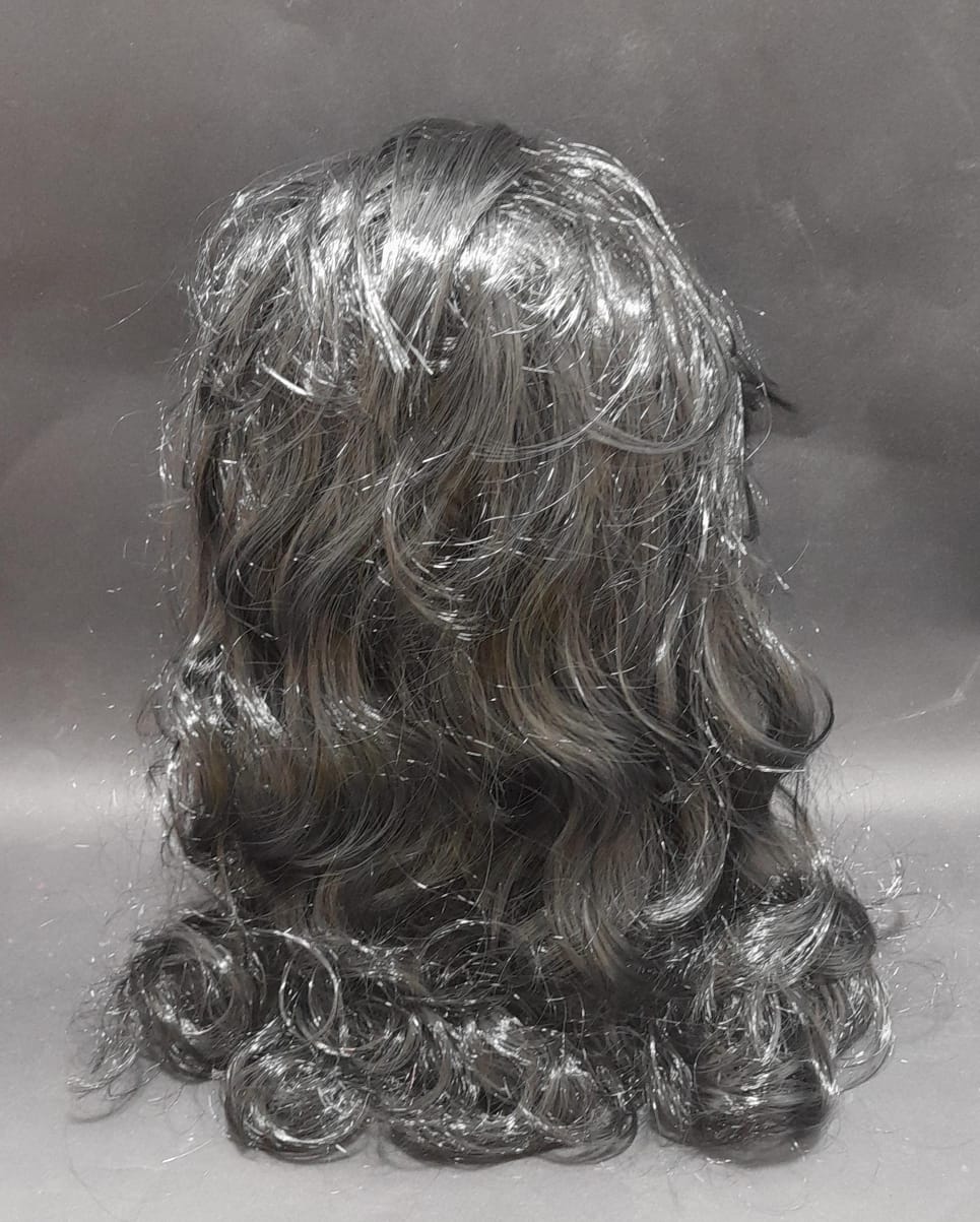 PELUCA ONDULADA NEGRA 48CM