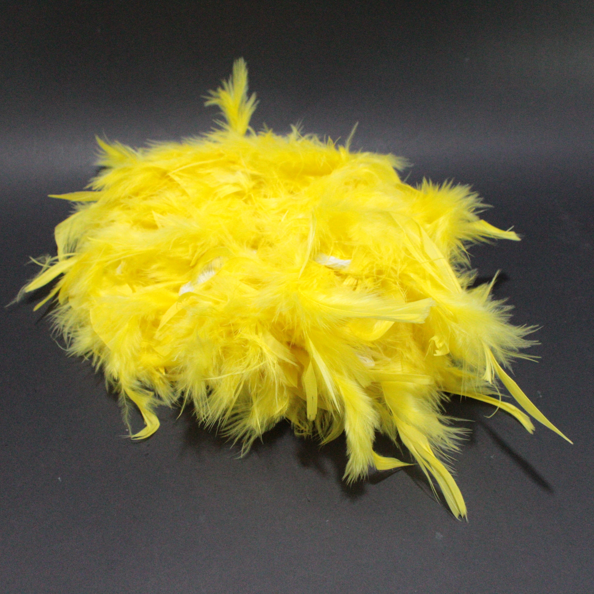 BUFANDA DE PLUMAS BOA AMARILLA