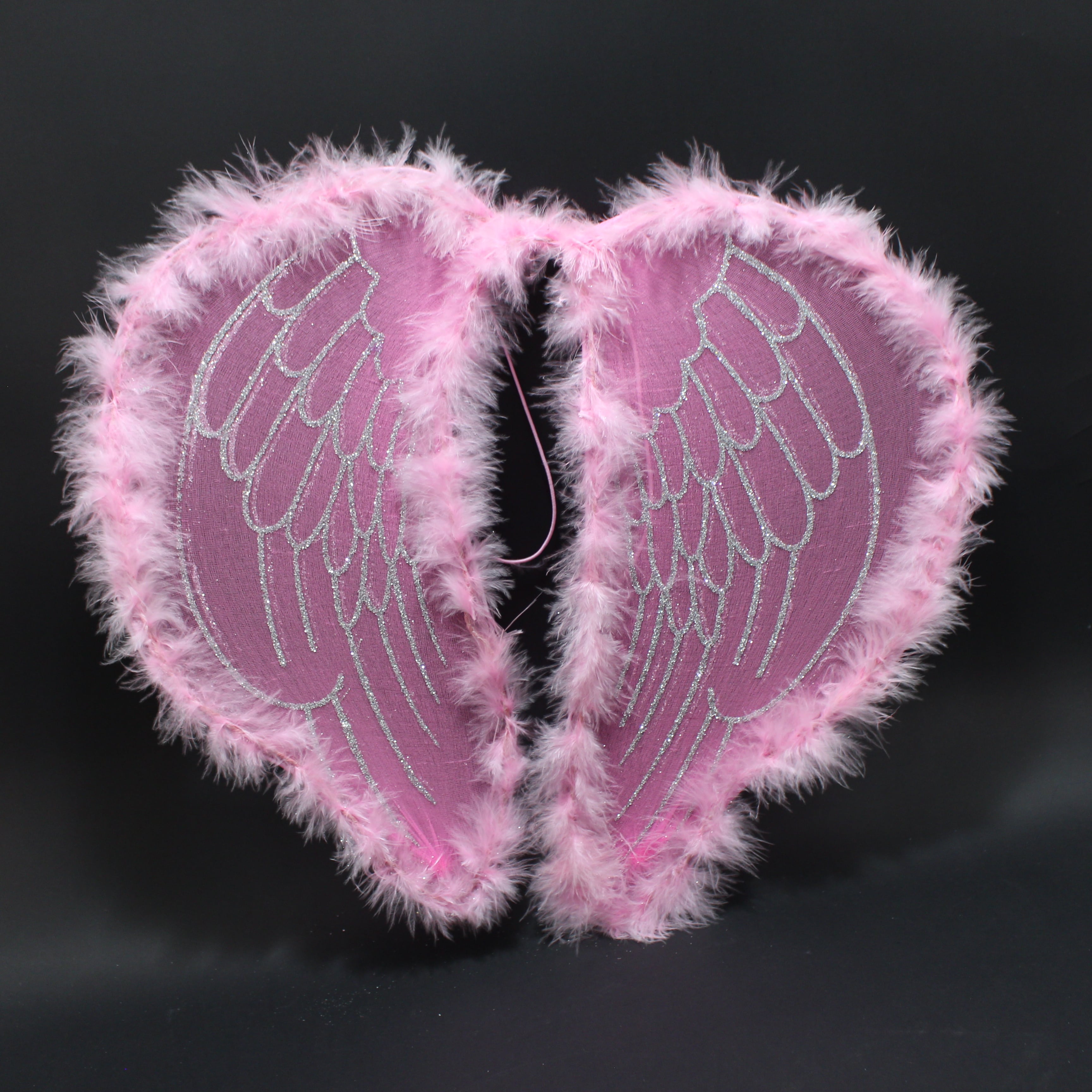 Alas de ángel escarchada rosada
