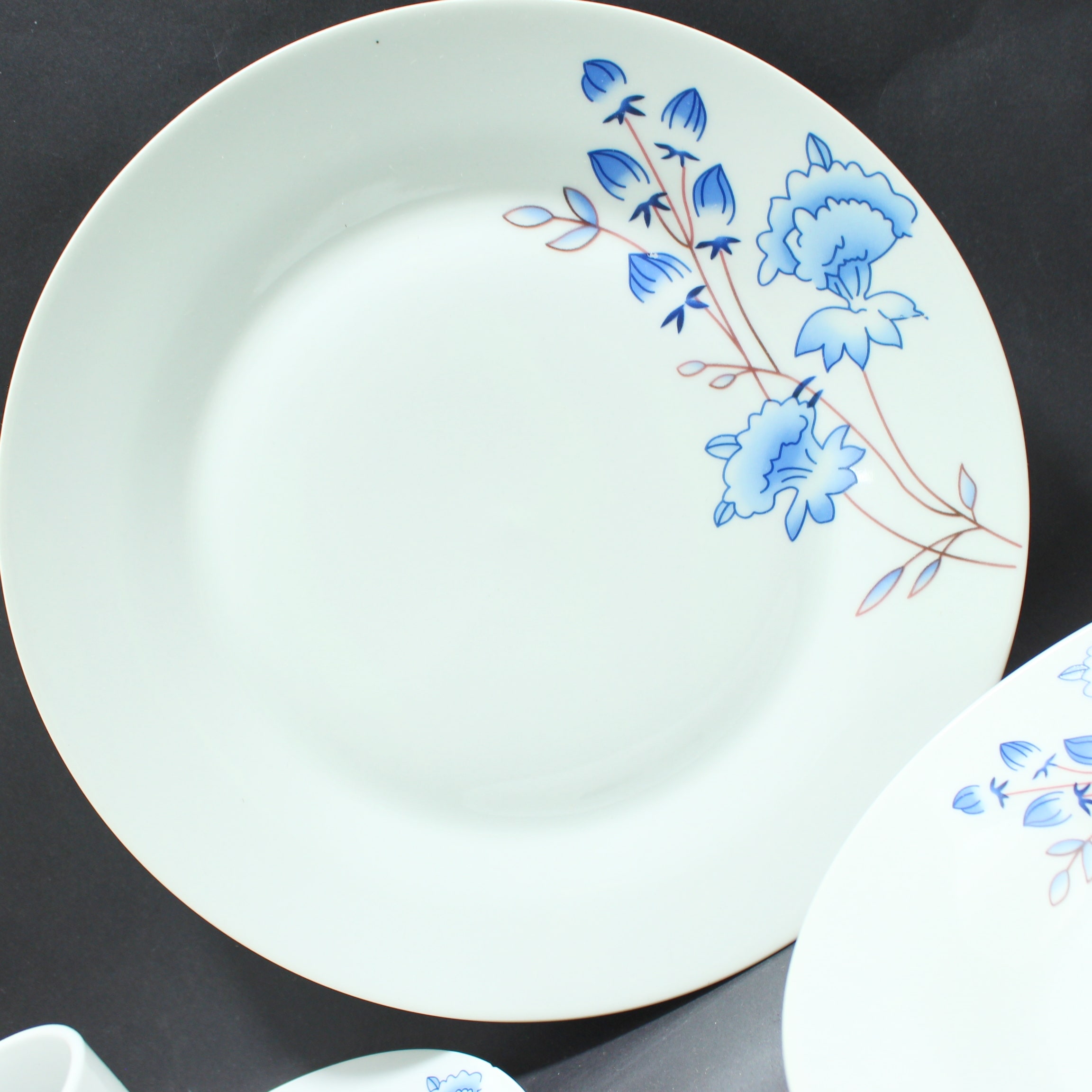 Miniatura 4 de Vajilla sultana x 20 piezas flores azul