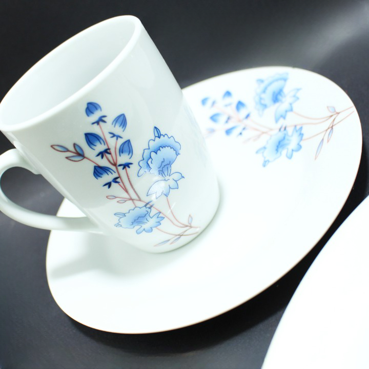 Miniatura 3 de Vajilla sultana x 20 piezas flores azul