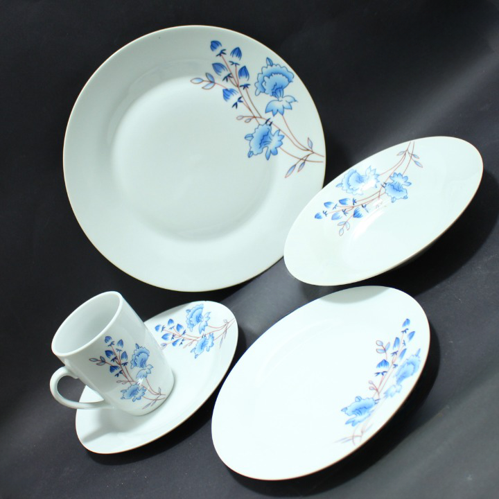 Miniatura 2 de Vajilla sultana x 20 piezas flores azul