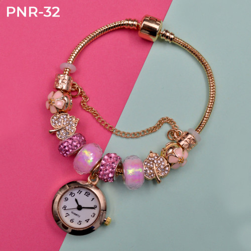 PNR RELOJ PULSERA TIPO PANDORA DORADO