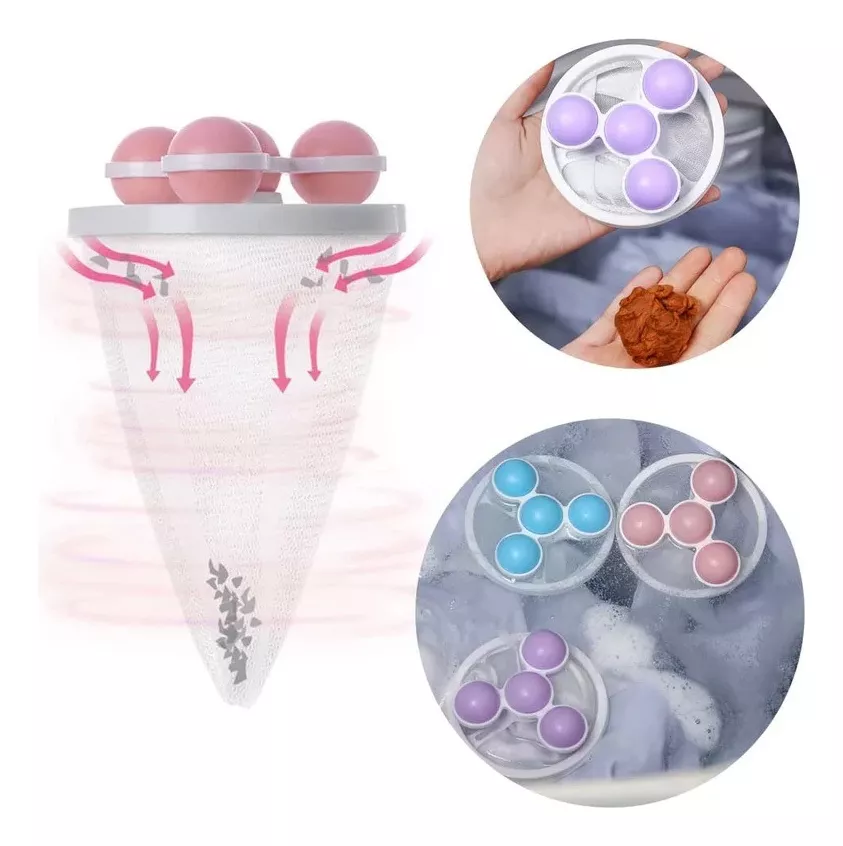 Miniatura 4 de Filtro Flotante Lavadora Flor Quita Pelo