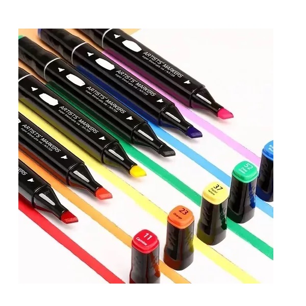 Miniatura 4 de Set De Marcadores Doble Punta 168 Pcs