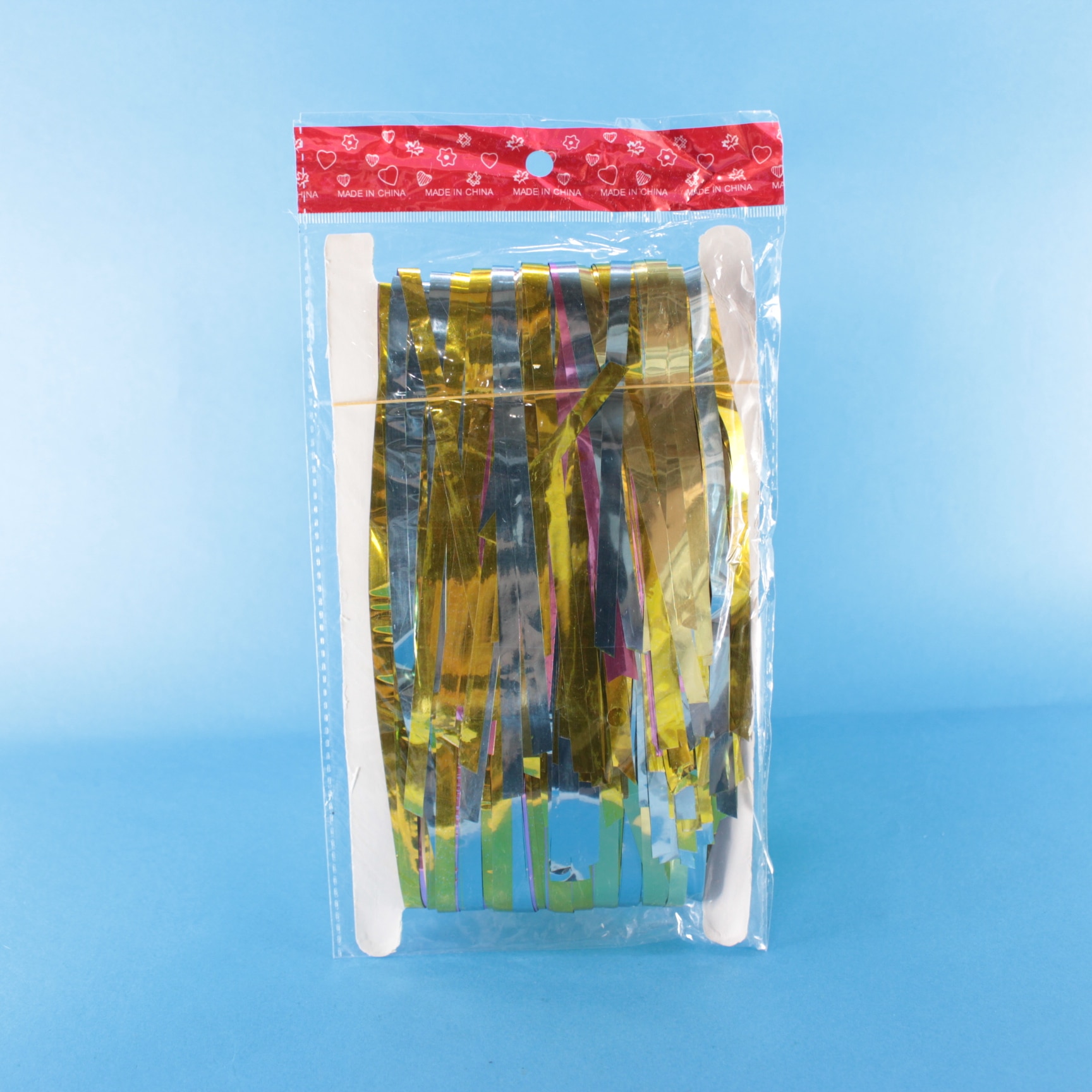 Cortina metalizada multicolor