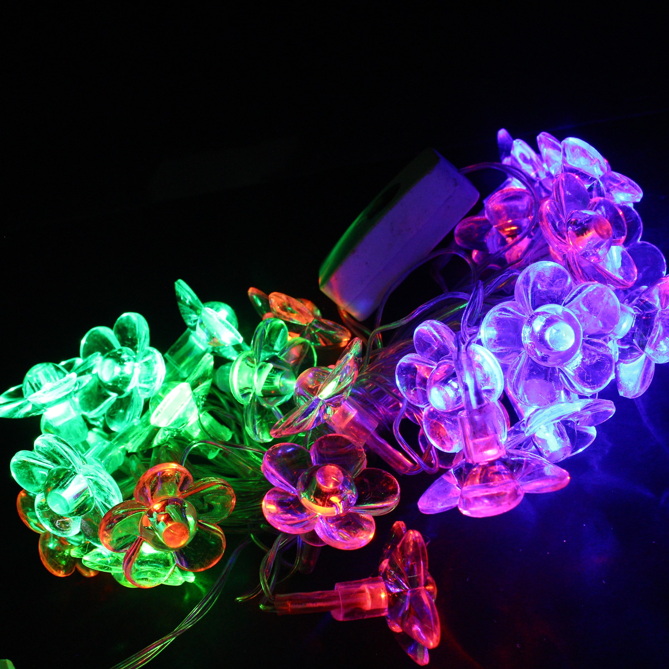 LUZ NAVIDEÑA FORMA FLOR MULTICOLOR