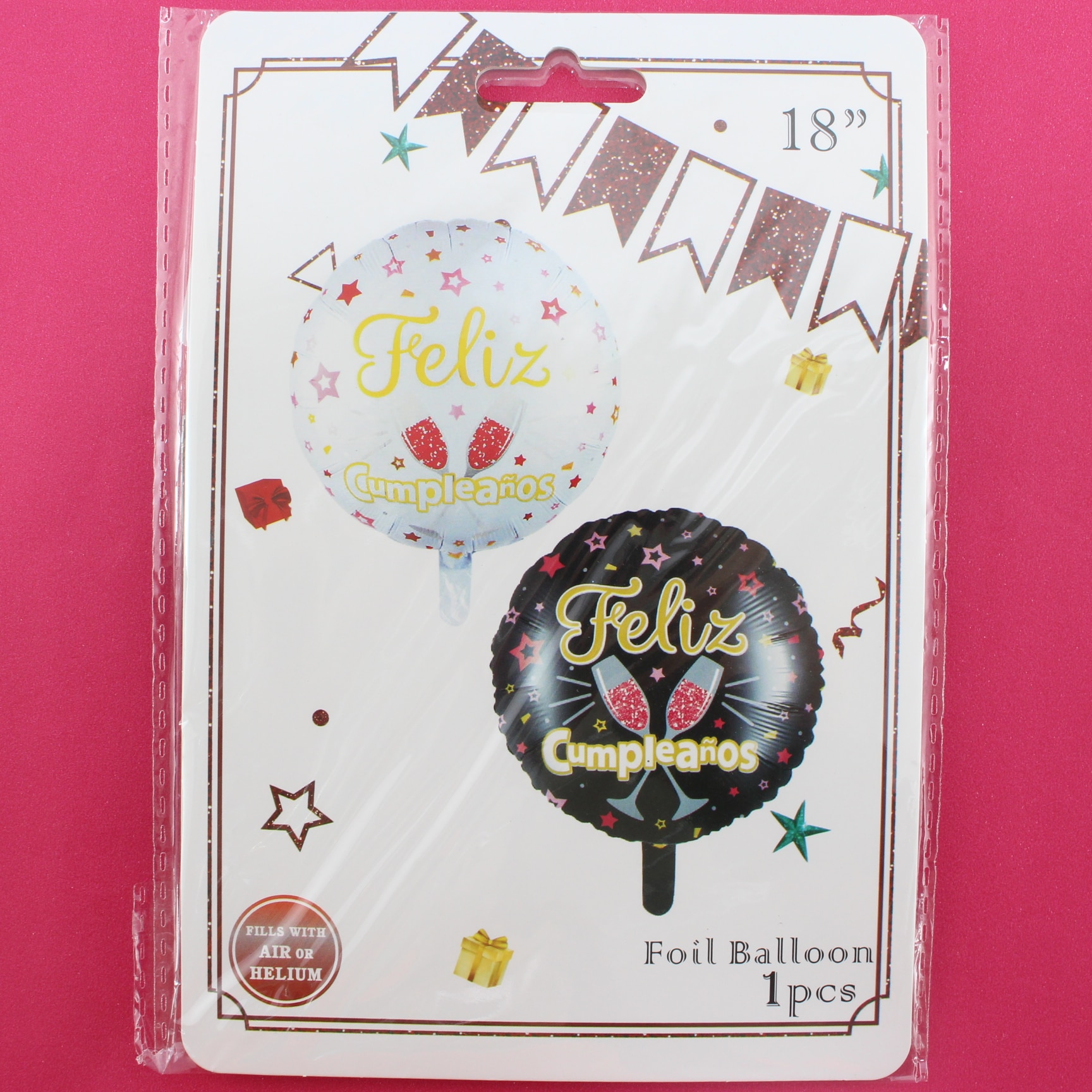 Globo metalizado feliz cumpleaños copas