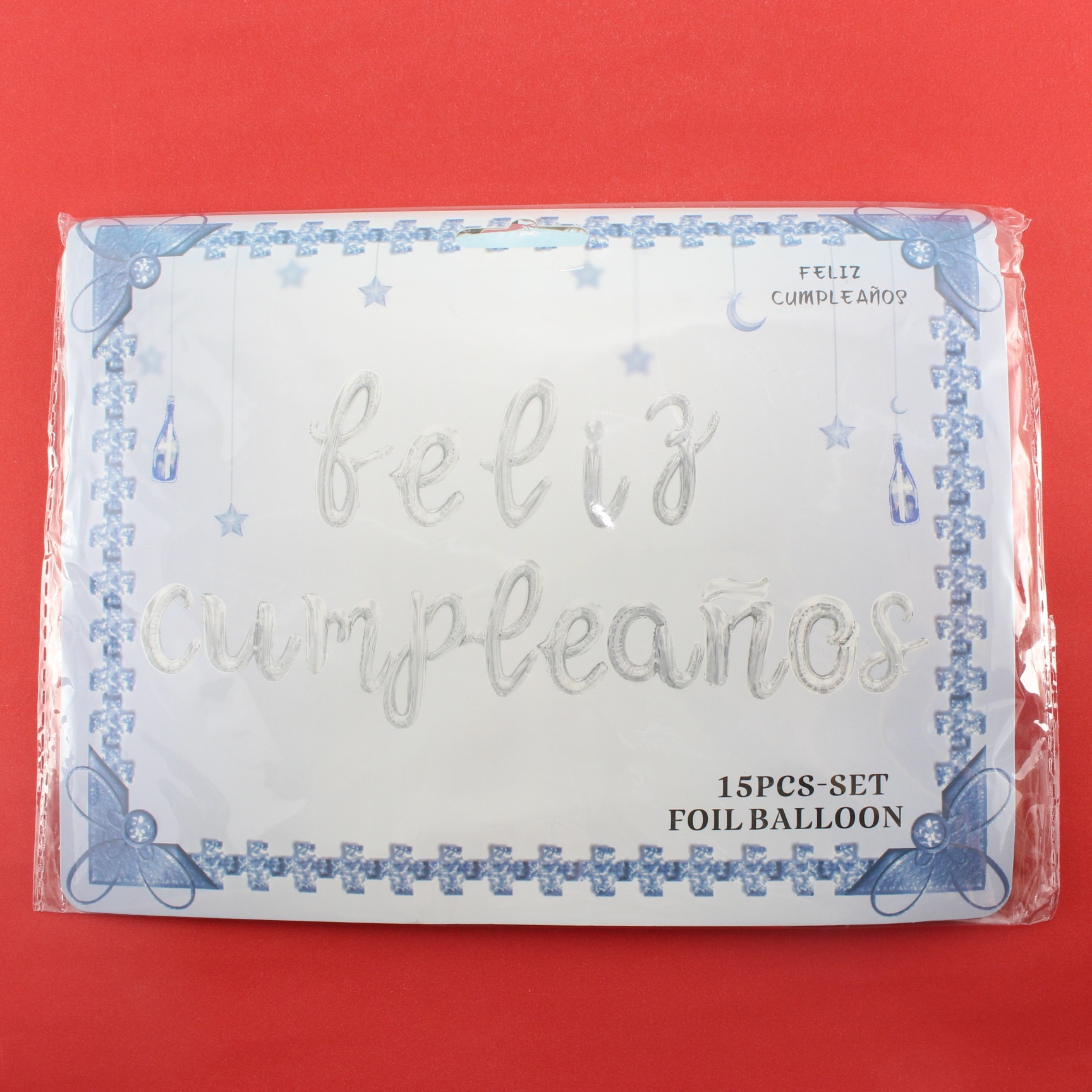 Letrero de globos metalizados feliz cum