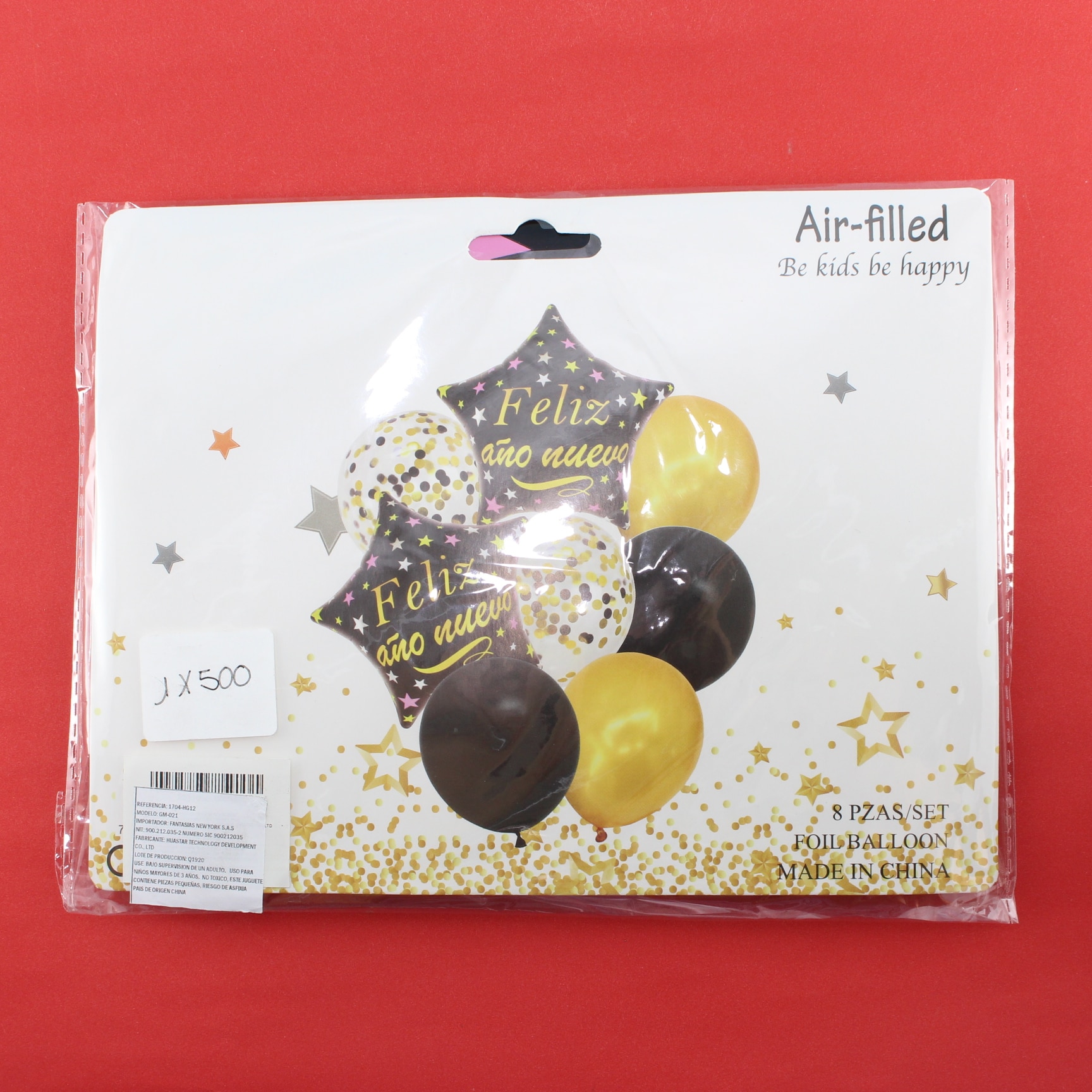 Set de globos feliz año nuevo por 8 pie