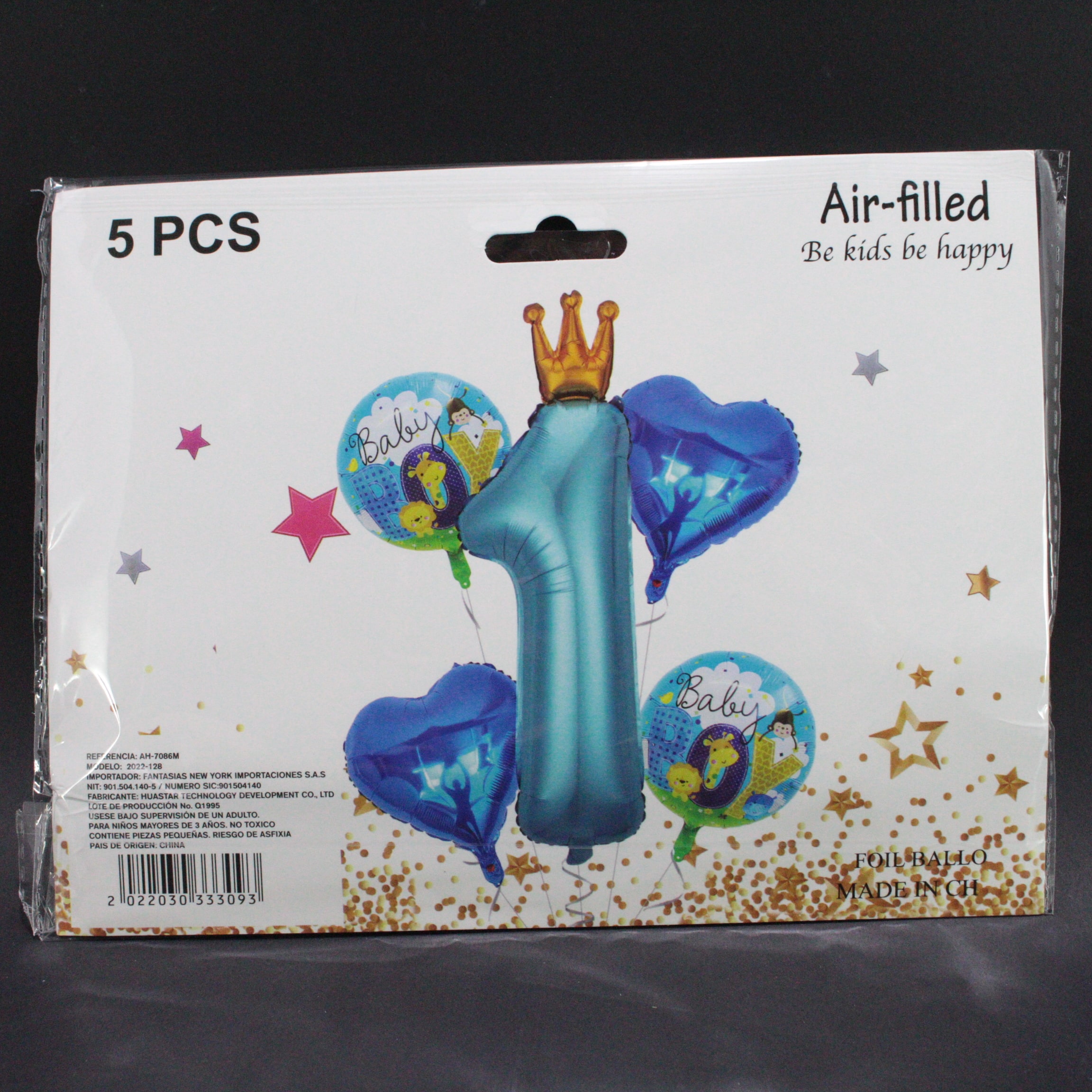 Set globo metalizado cumpleaños 1 año c