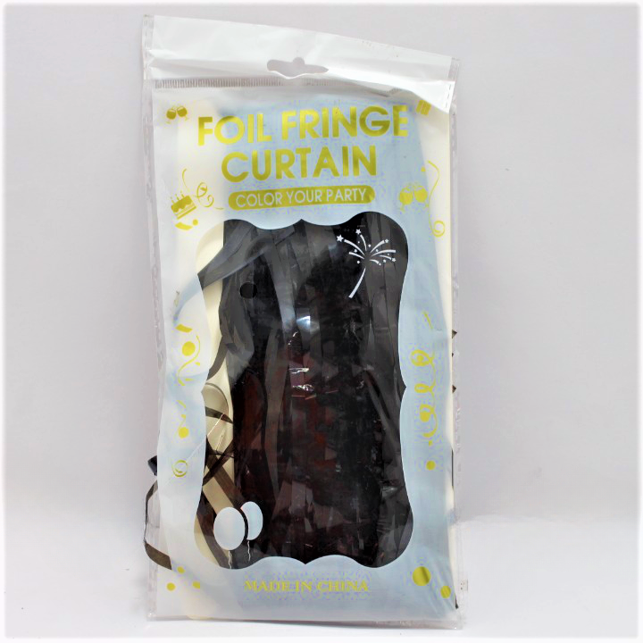 CORTINA FIESTA NEGRA BRILLANTE