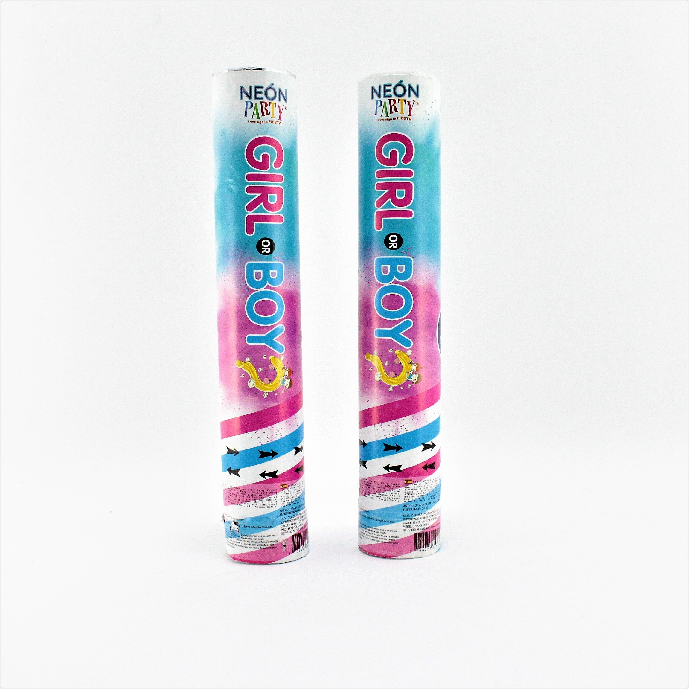 LANZA CONFETI DE 30 CM REVELACION POLVO