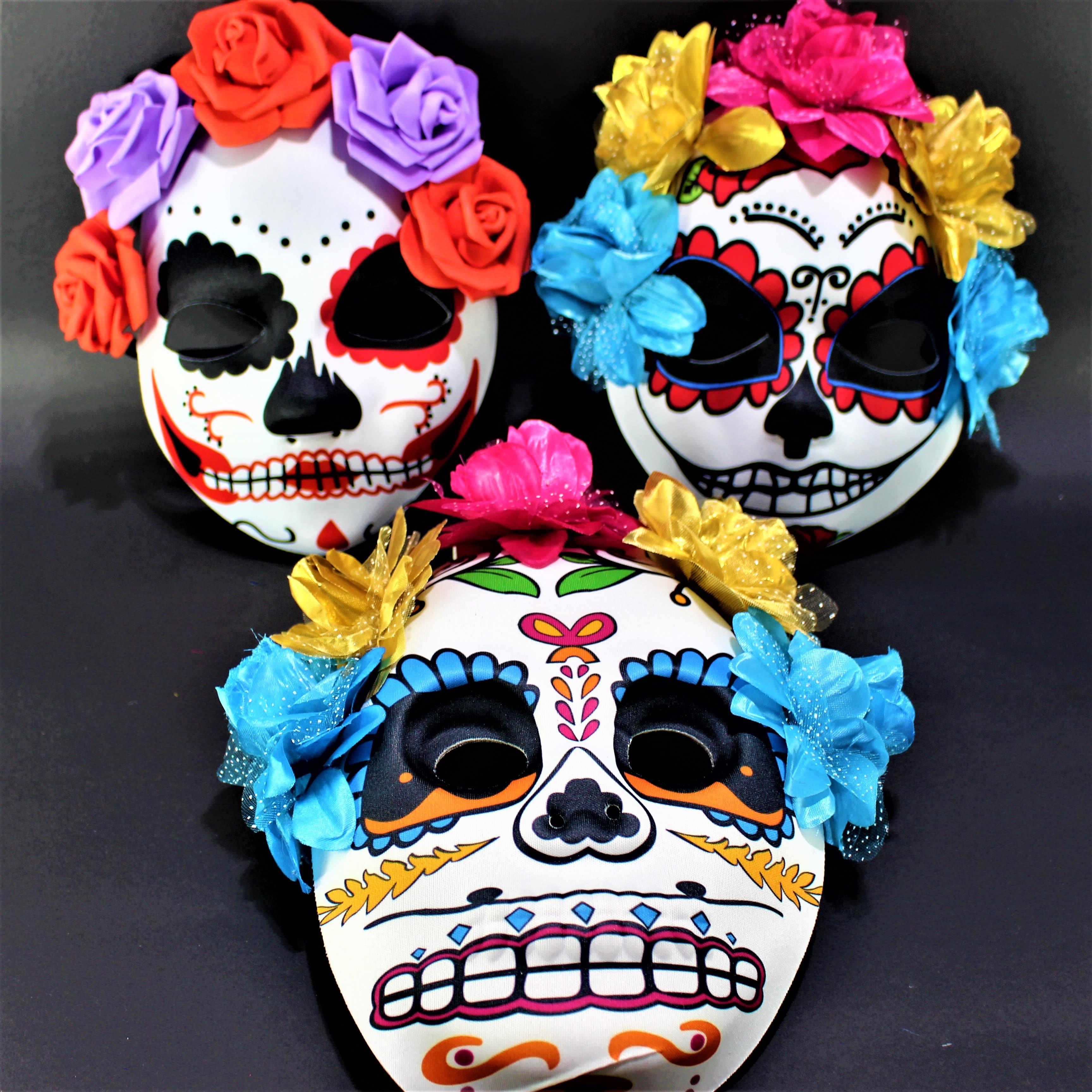 Miniatura 3 de Mascara Catrina con flores