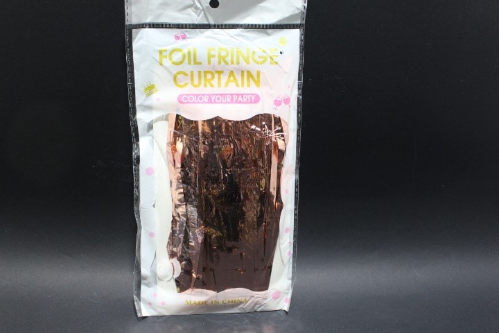 CORTINA METALIZADA ORO ROSA