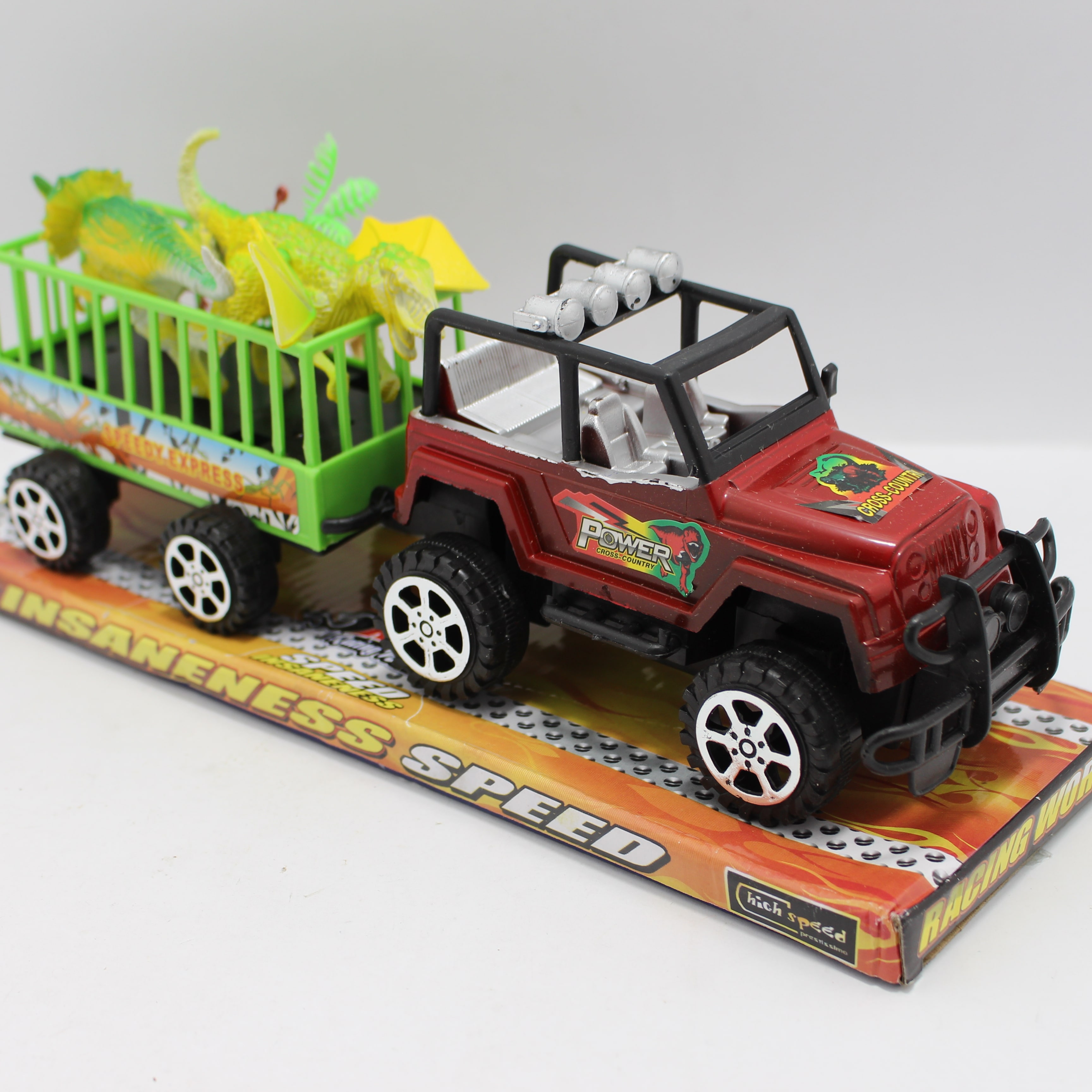 Miniatura 3 de Carro Jeep con remolque de dinosaurios