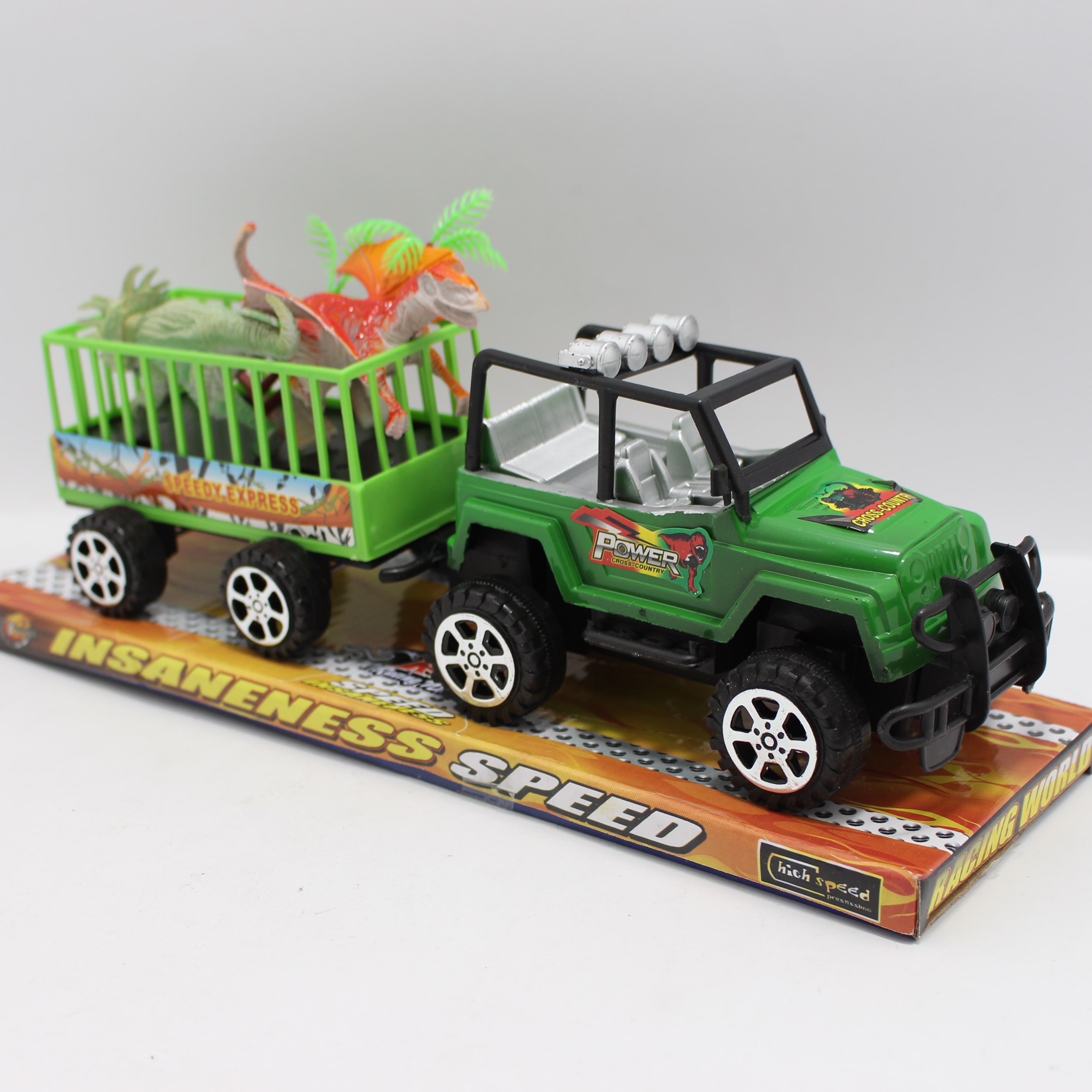 Miniatura 2 de Carro Jeep con remolque de dinosaurios