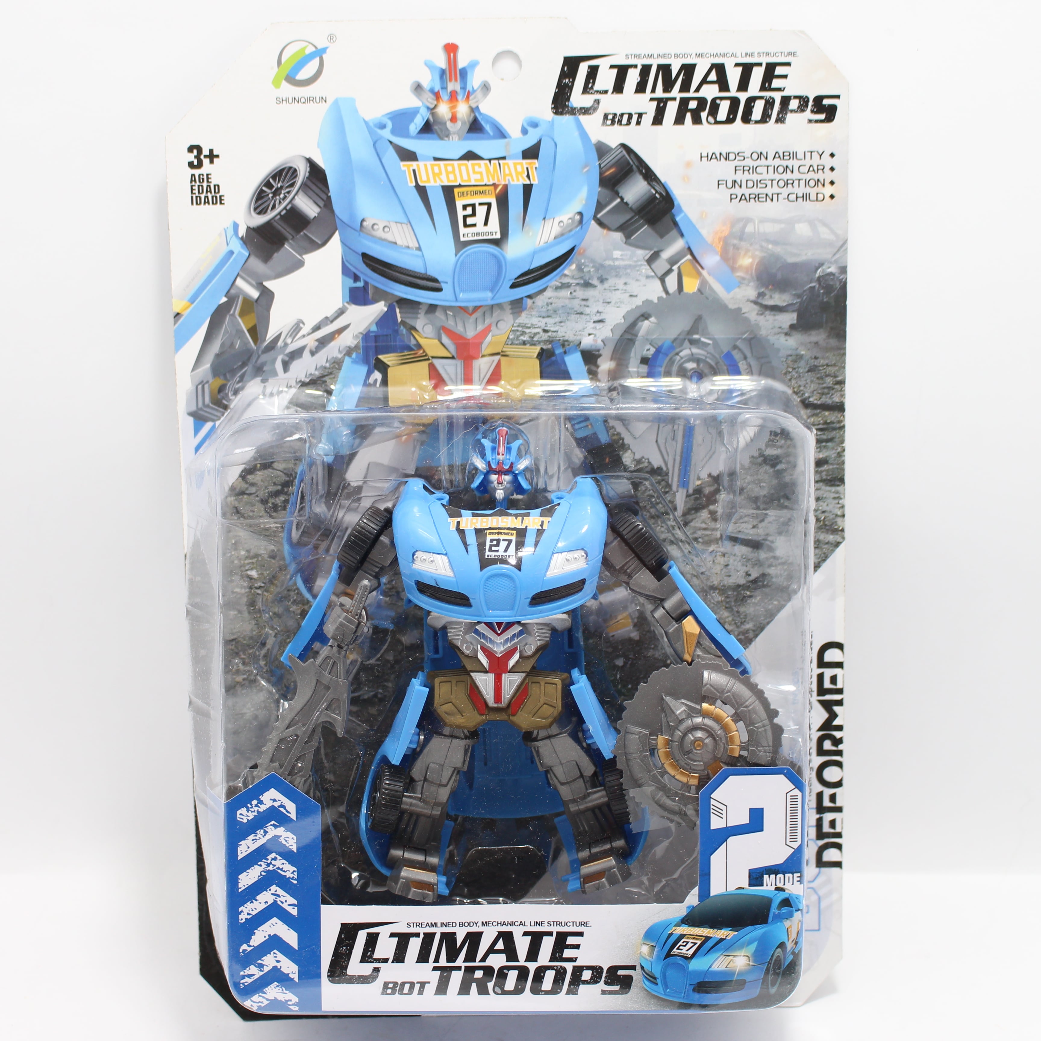 Robot transformer carro de carreras