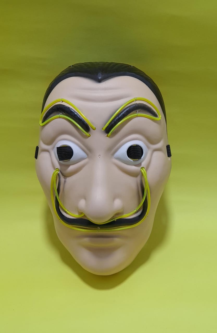 Mascara Casa de Papel con luz verde man