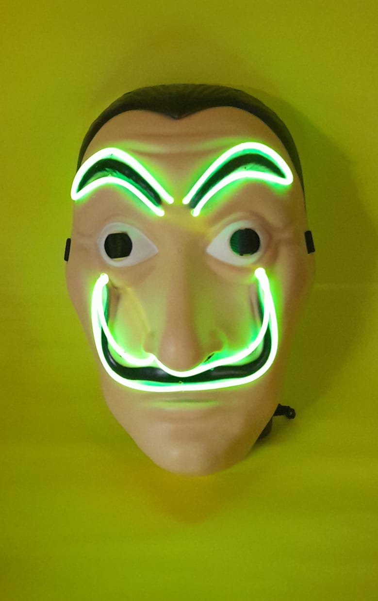 Miniatura 2 de Mascara Casa de Papel con luz verde man