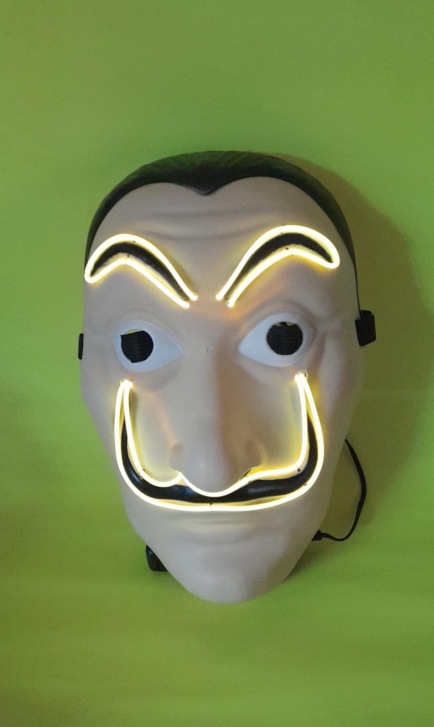 Miniatura 2 de Mascara Casa de Papel con luz amarilla