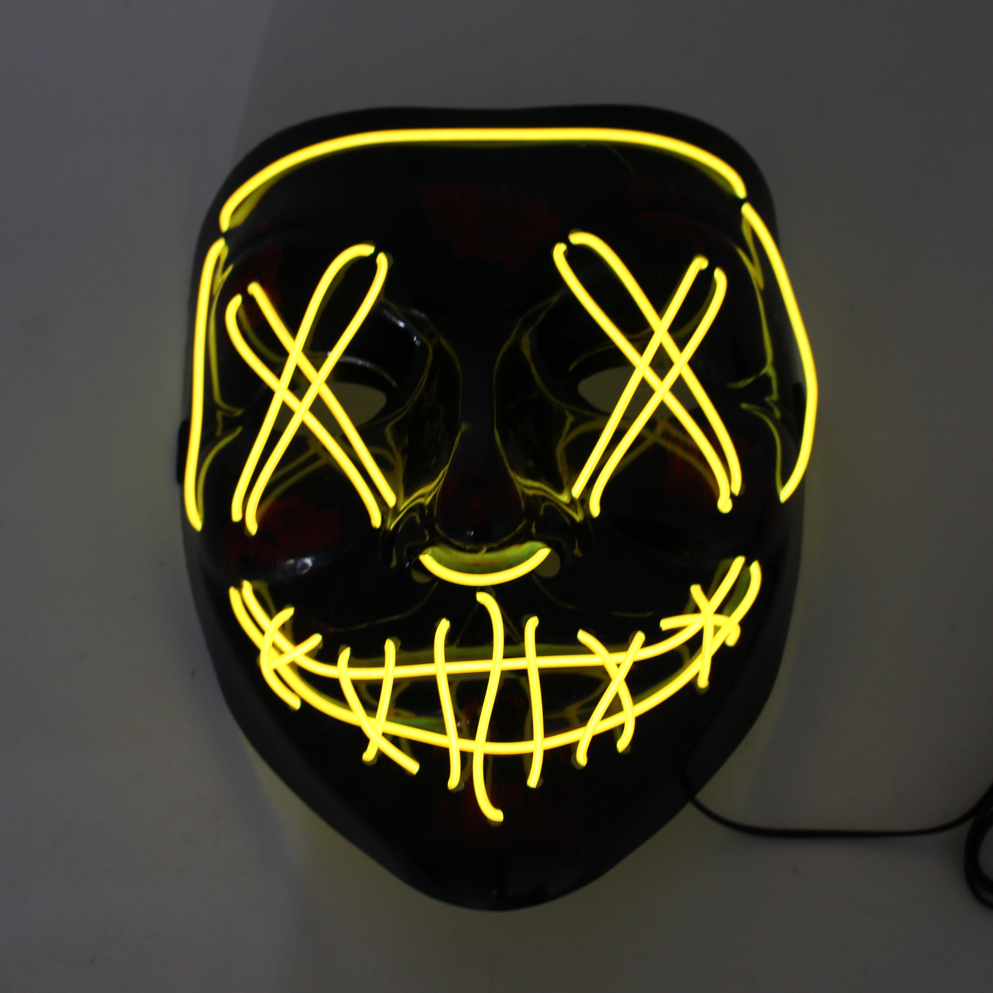 Mascara Hallowen con Luz AMARILLA