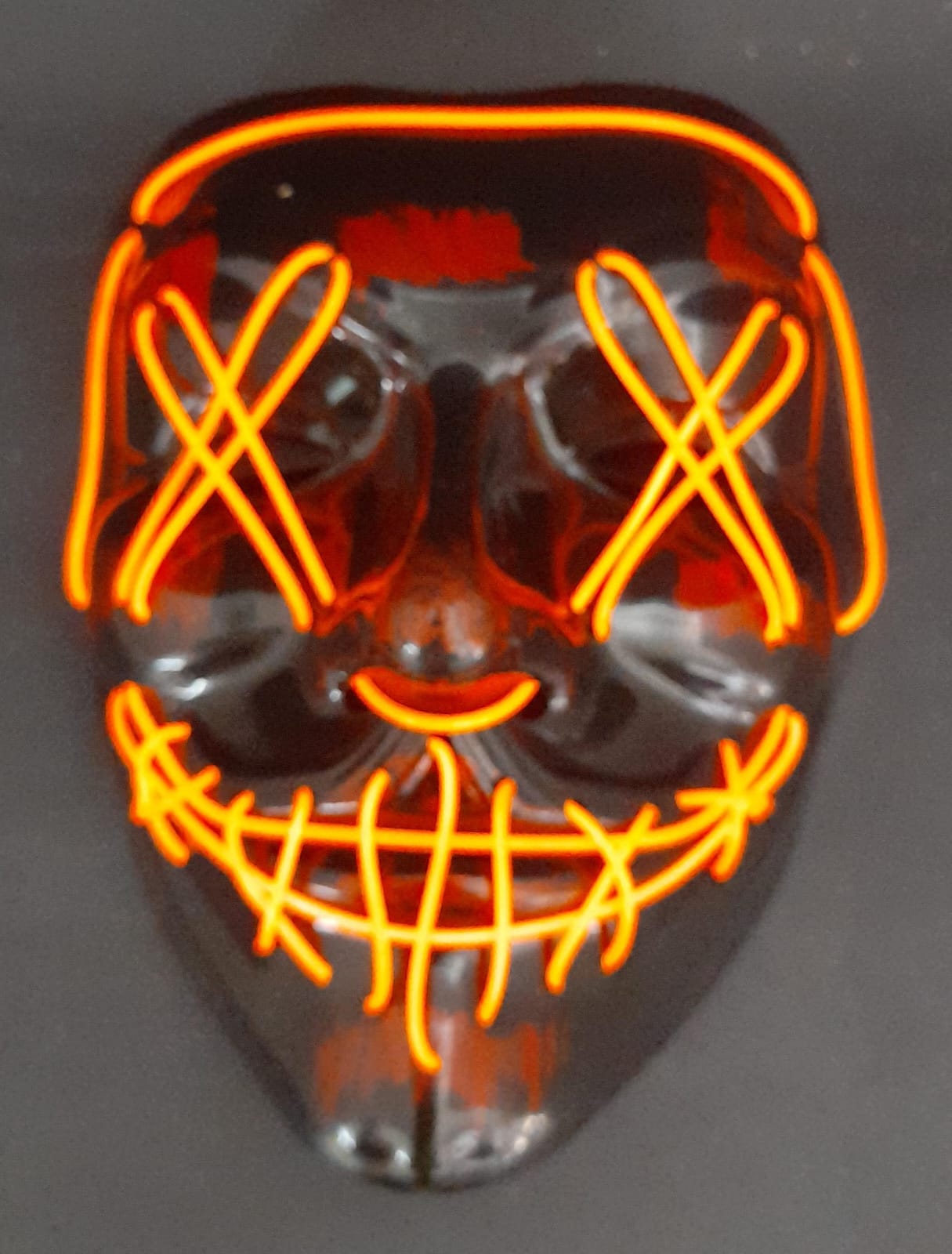 Miniatura 2 de Mascara Hallowen con Luz NARANJA