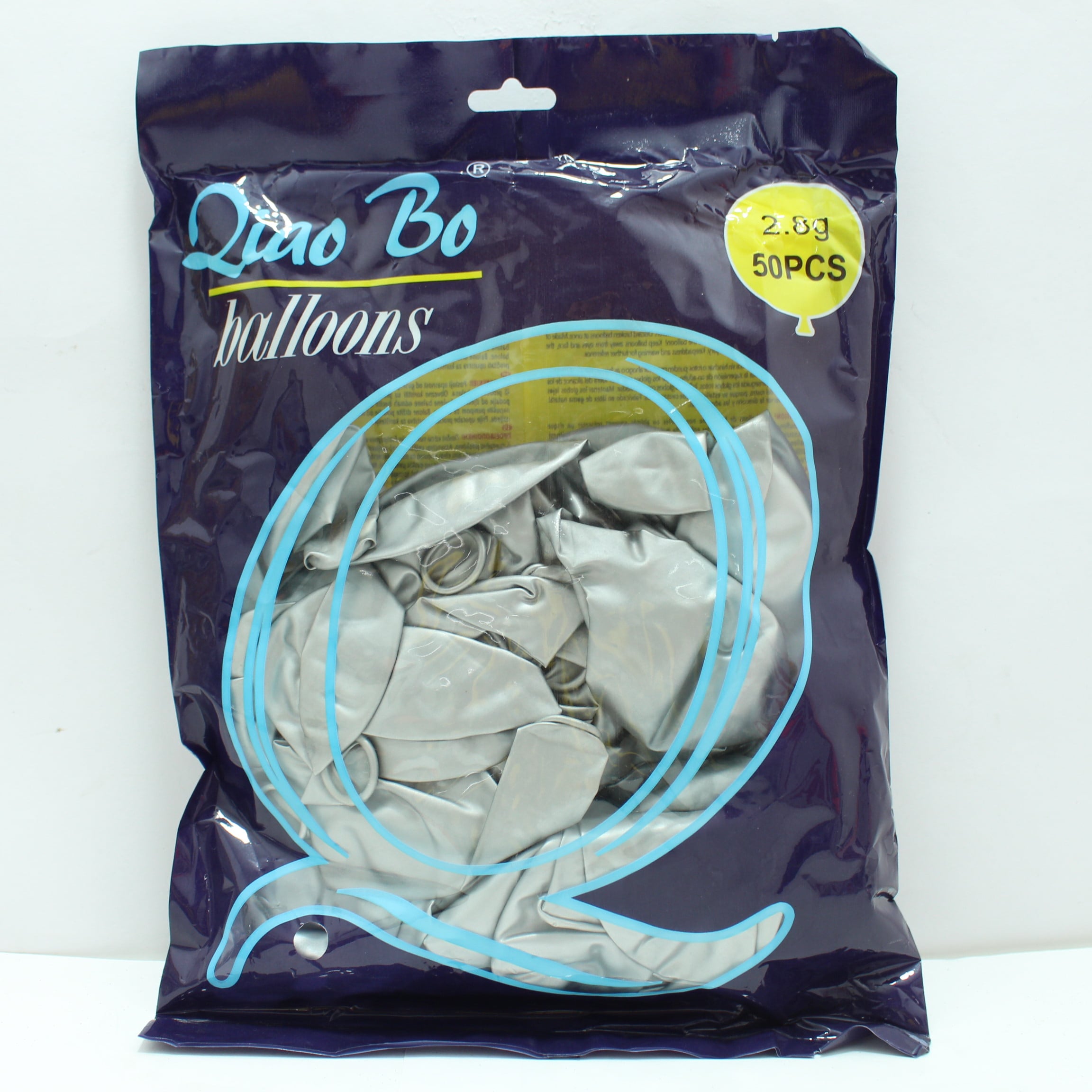 Globo R12 x50 unicolor Plateado