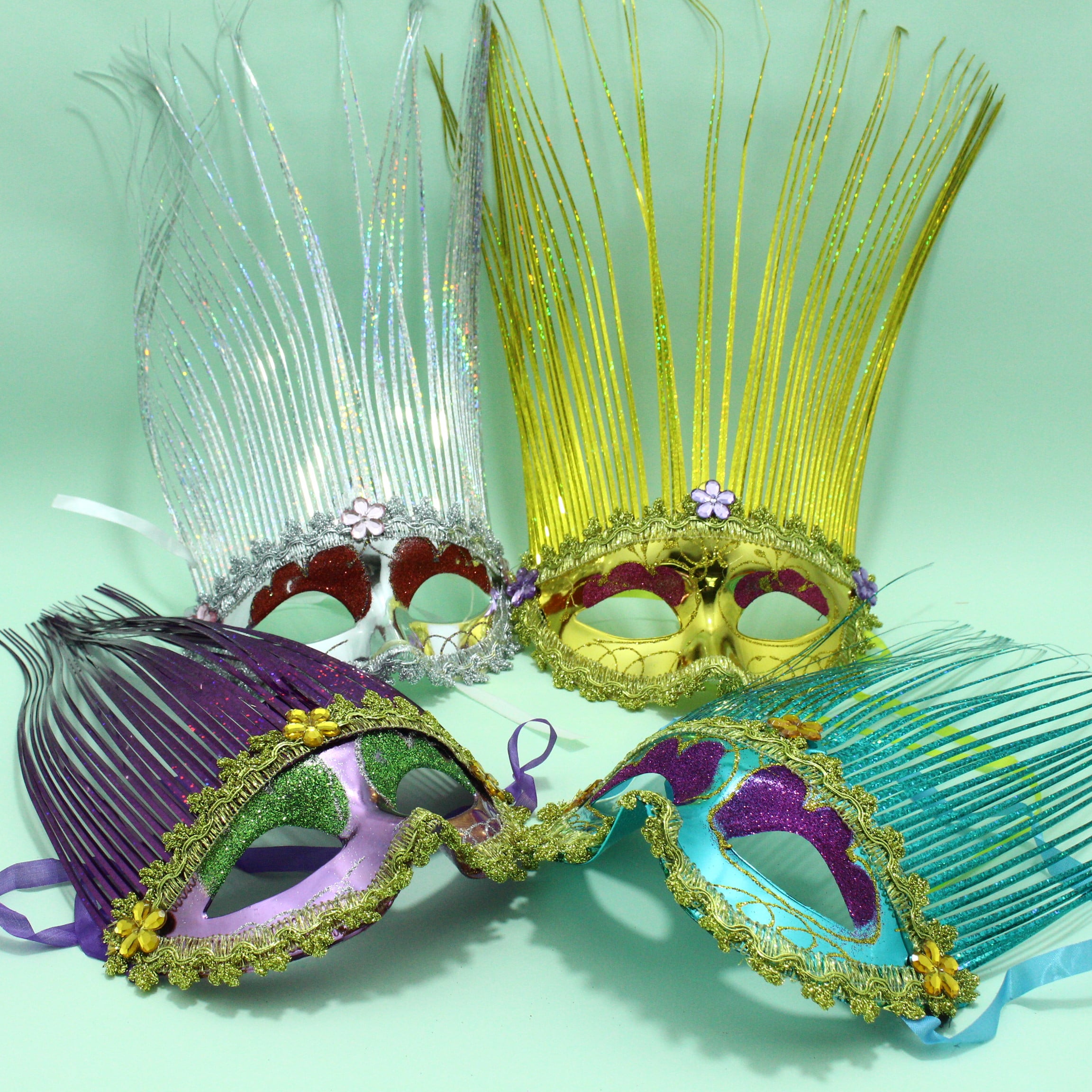 Miniatura 4 de ANTIFAZ METALIZADO CON FLECOS