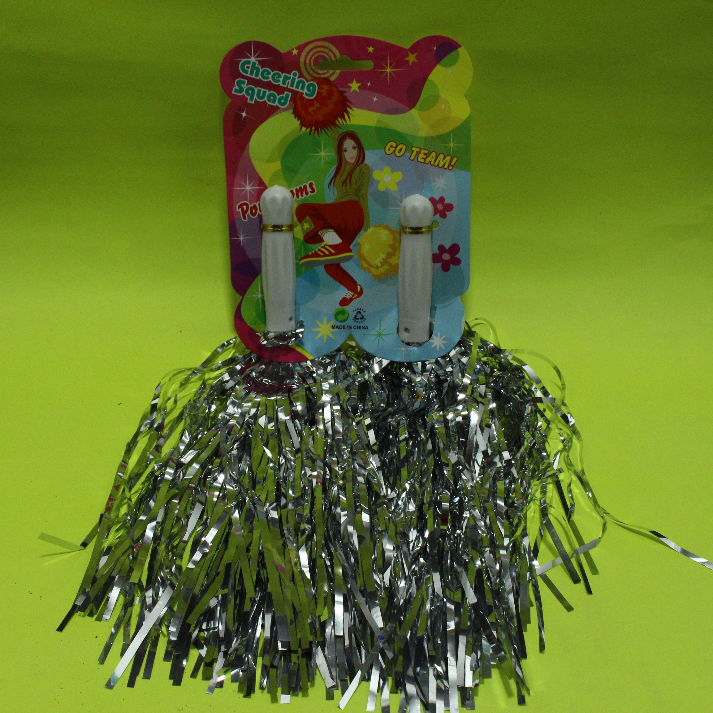 POMPOM METALIZADO ´PLATEADO 28CM