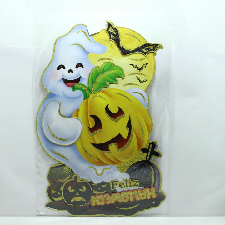 STIKER DE HALOWEEN FANTASMA CALABAZA