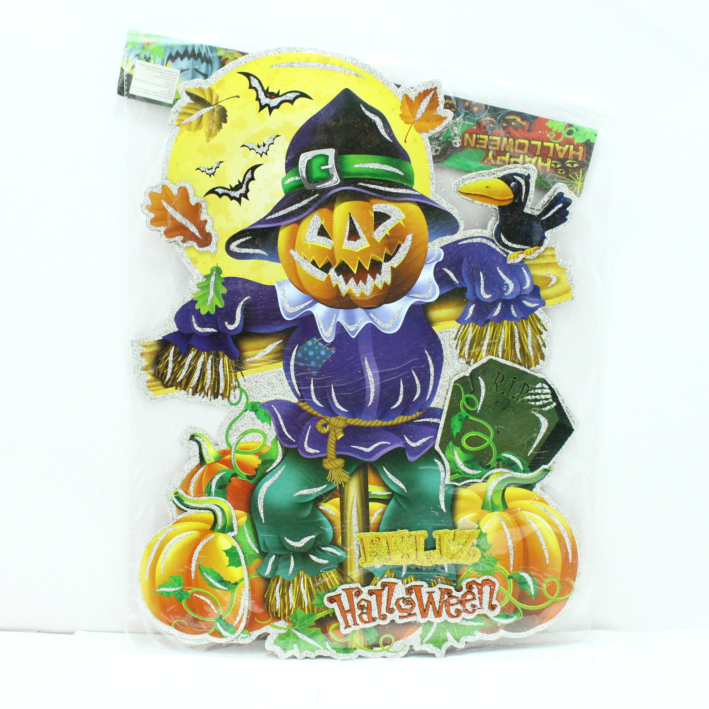 STIKER DE HALOWEEN ESPANTA PAJARO