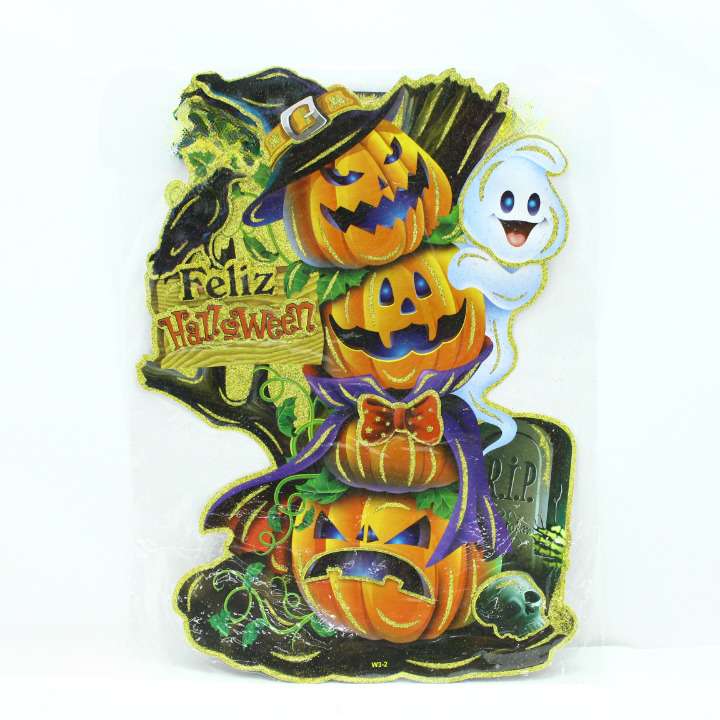 STIKER DE HALOWEEN CALABAZAZ X4