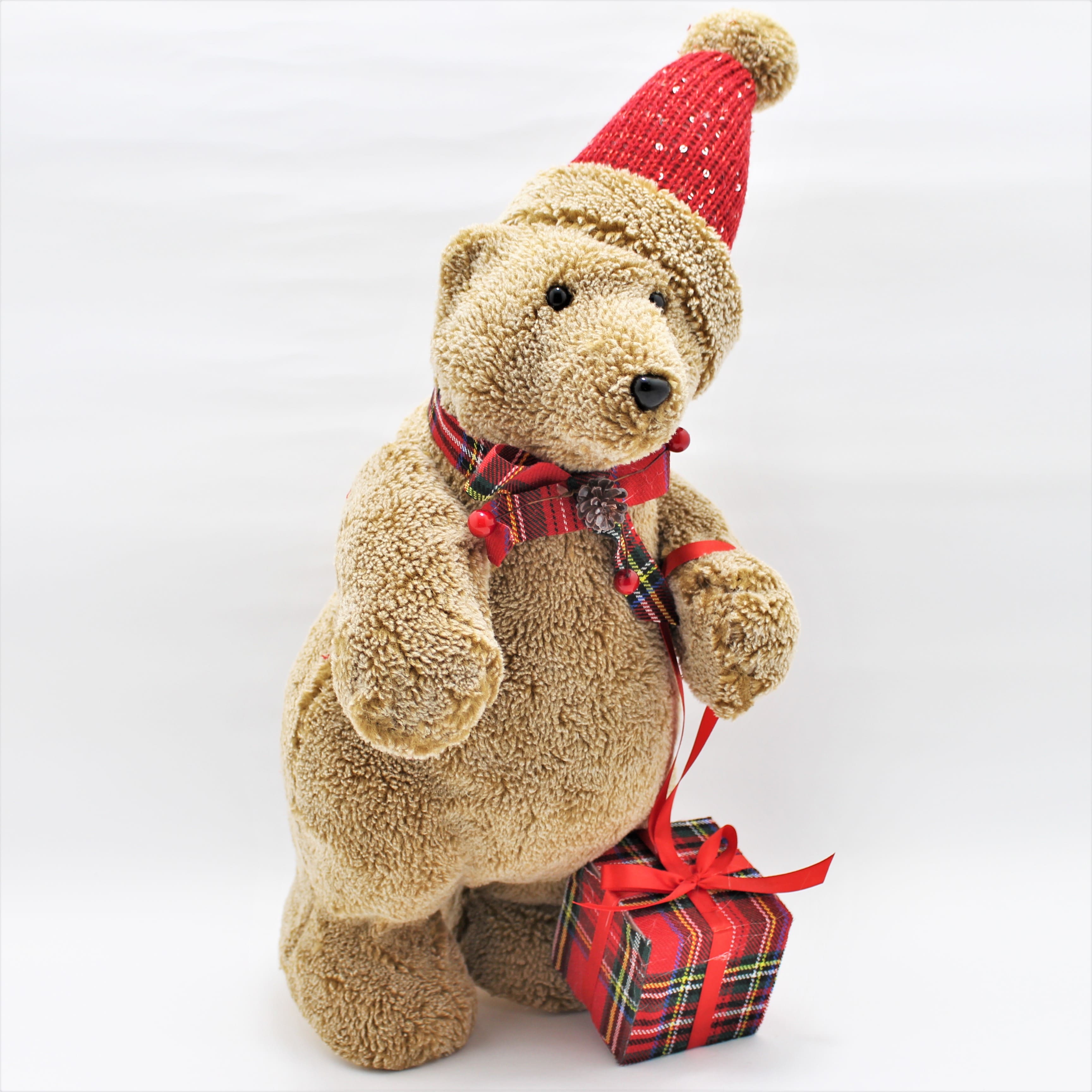 MUÑECO OSO CON REGALO DE PIE