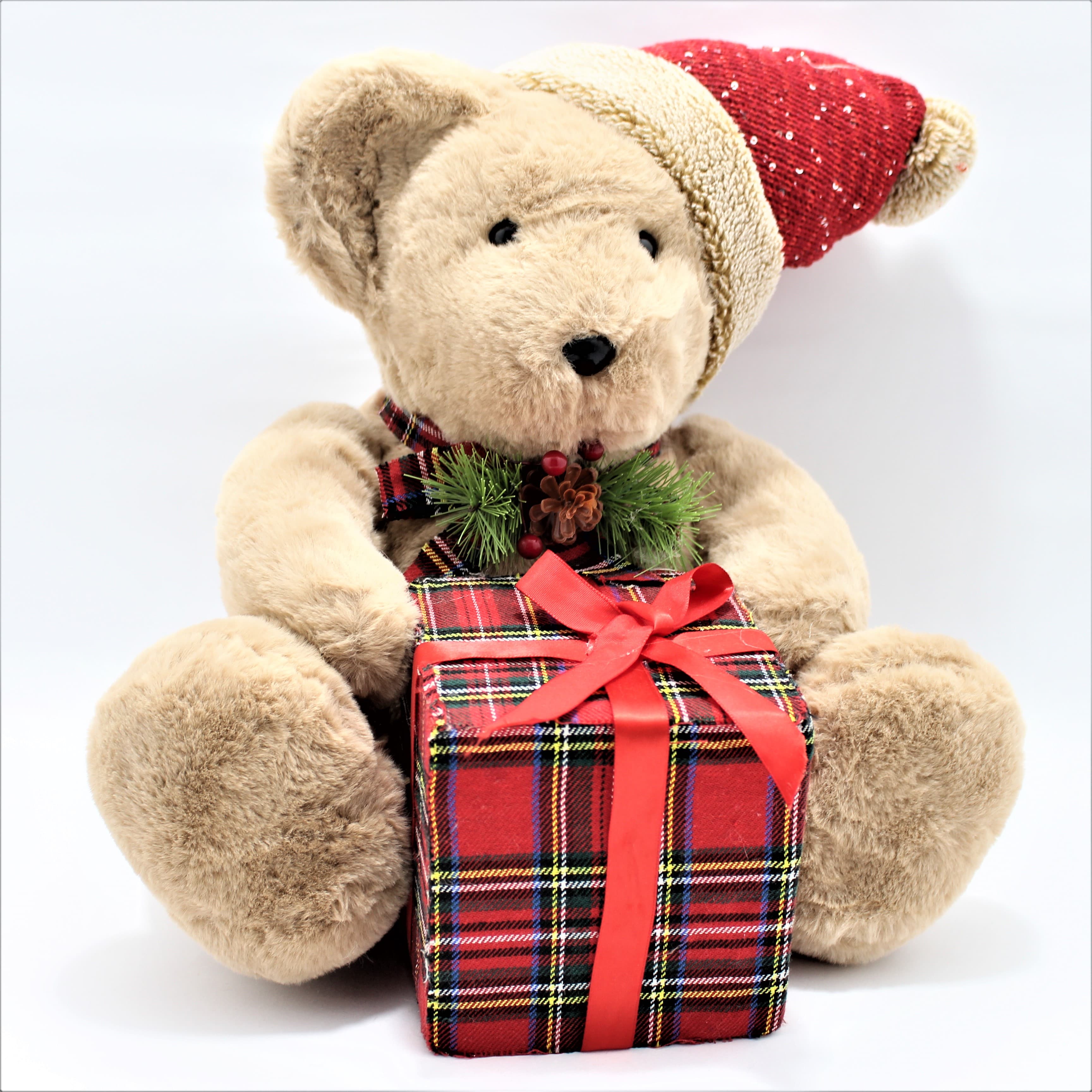 MUÑECO OSO CON REGALO SENTADO