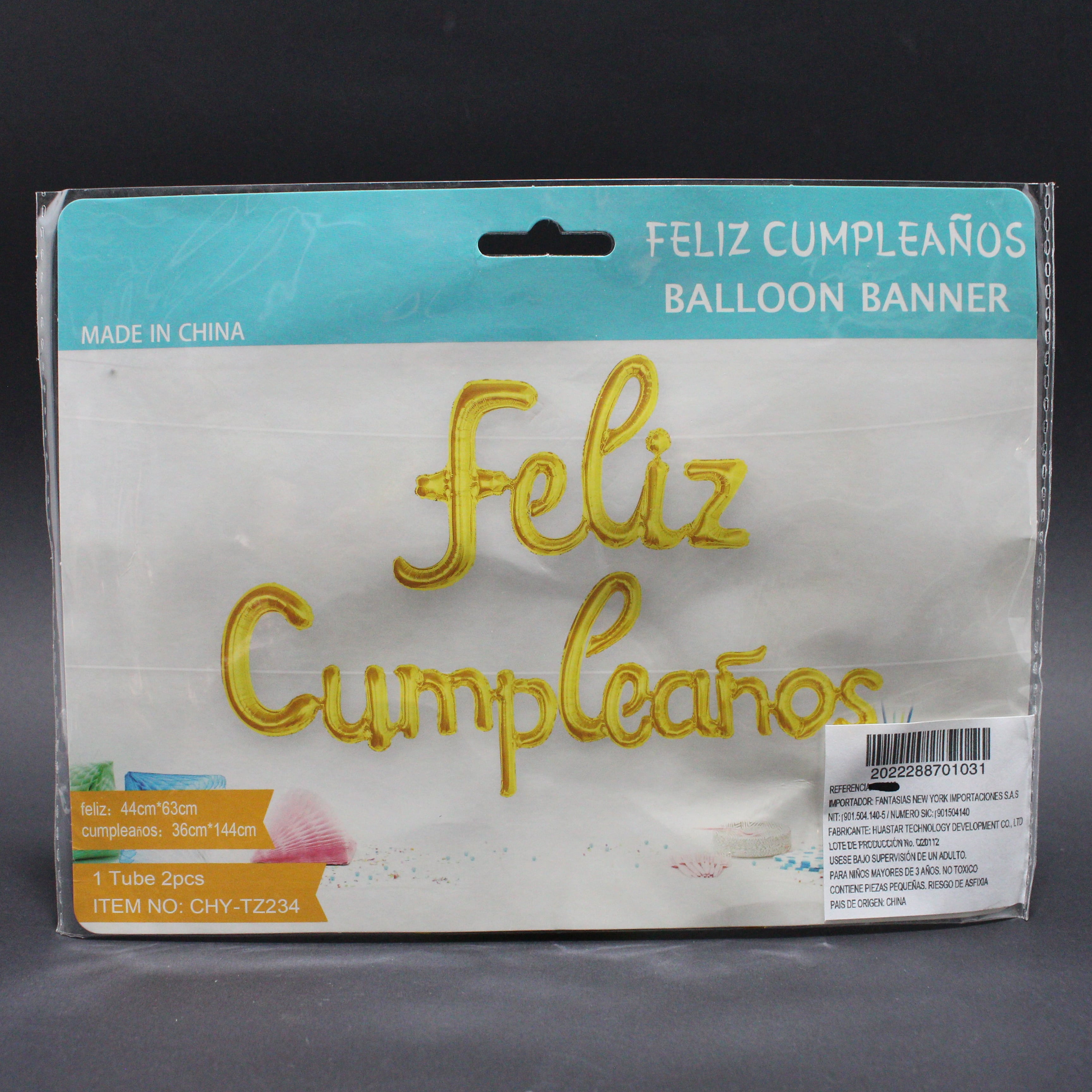 Miniatura 2 de Globo metalizado Feliz cumpleaños cursi