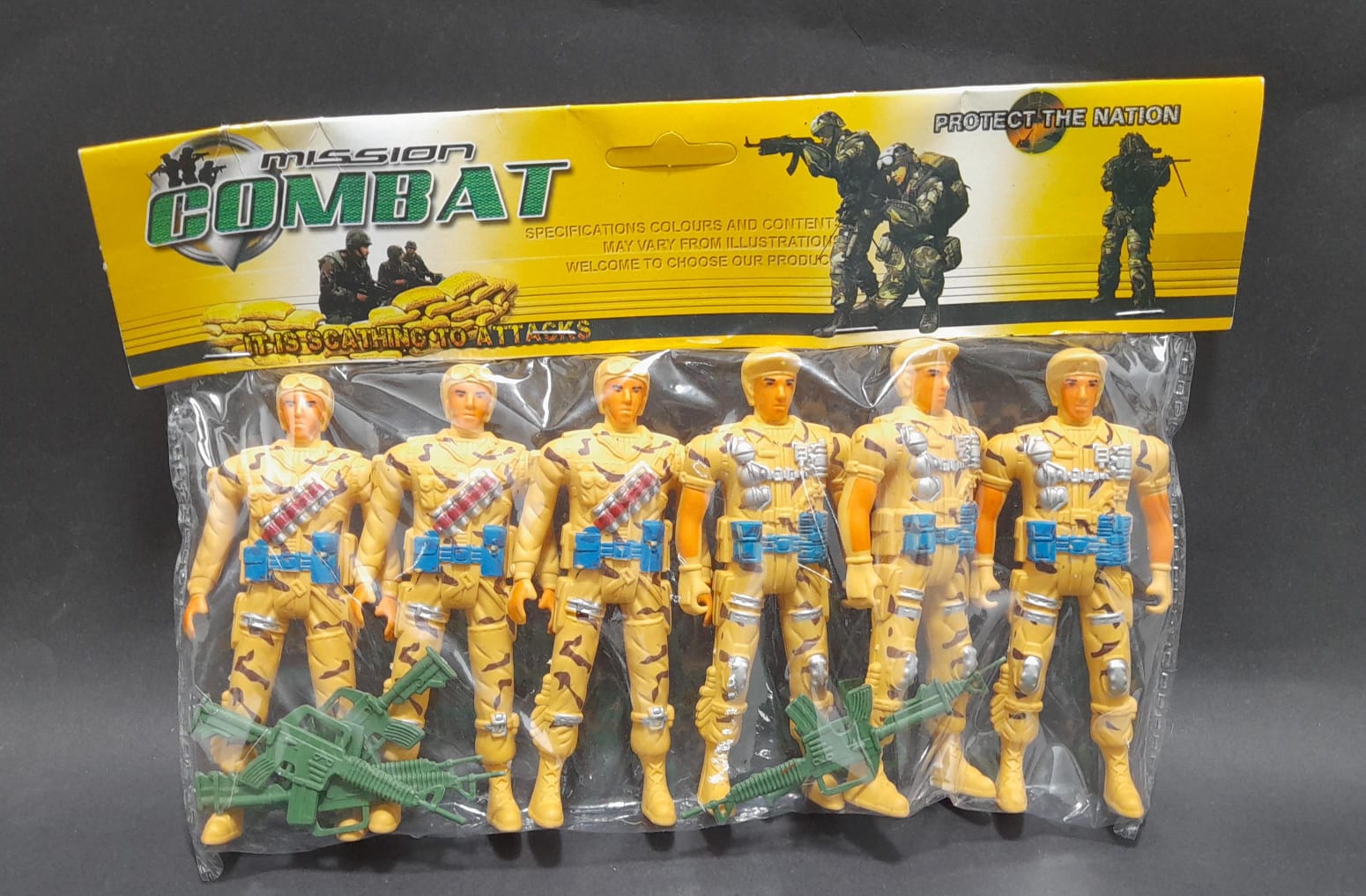 JUEGO DE SOLDADOS MISSION COMBAT X6