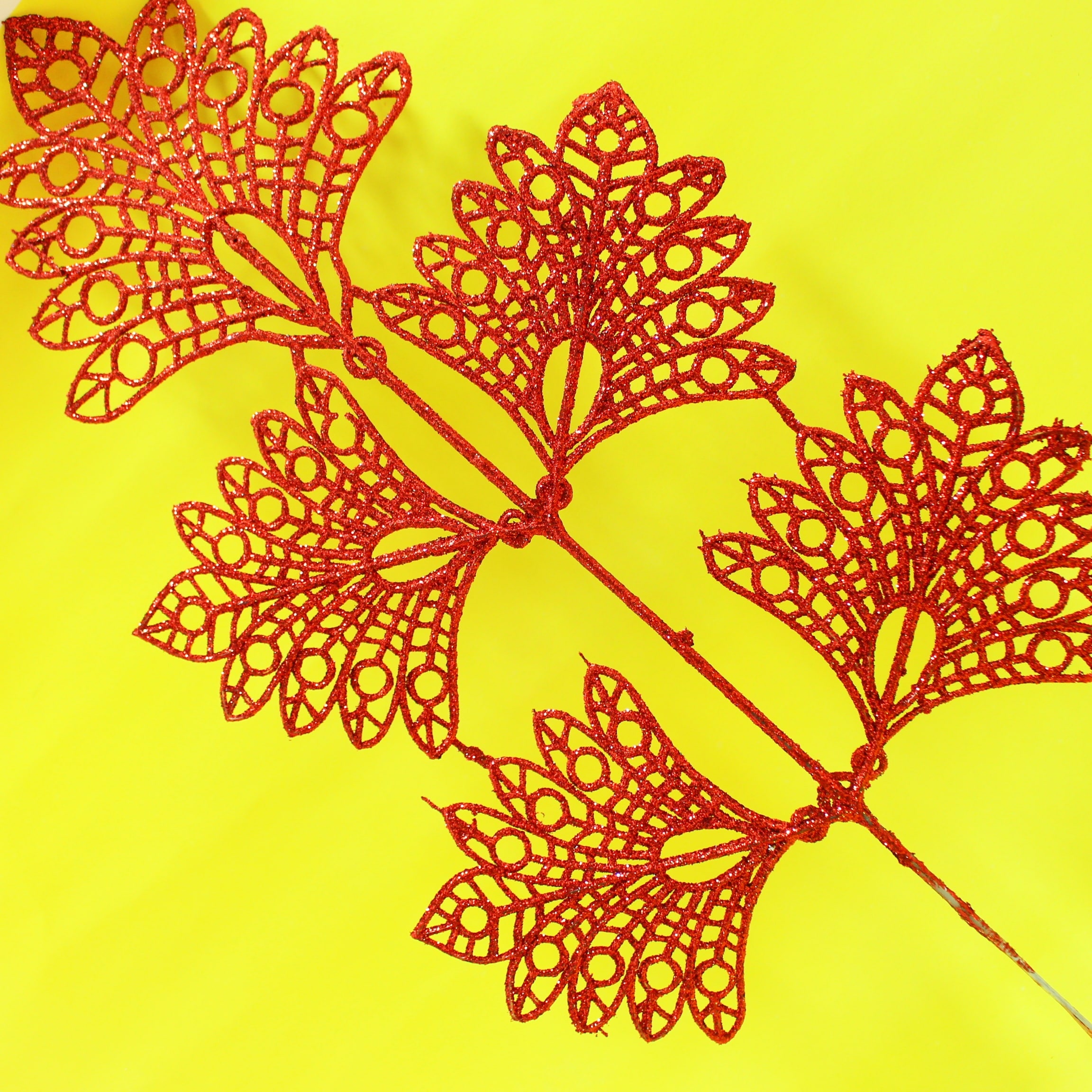 Miniatura 2 de Hojas artificiales navideñas color rojo