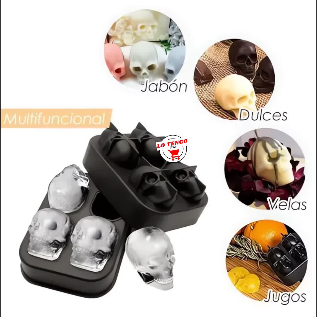 MOLDE CALAVERA Hielera DROP
